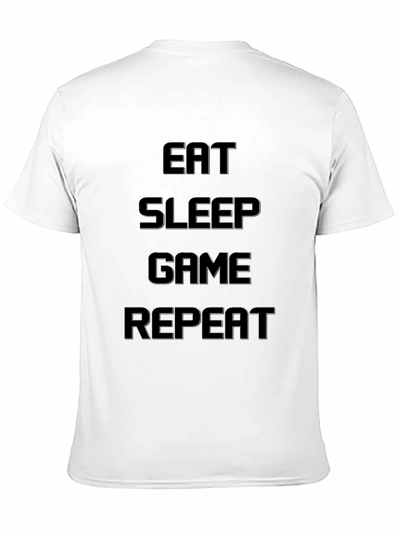 Eat Sleep Game Repeat Black T-Shirt