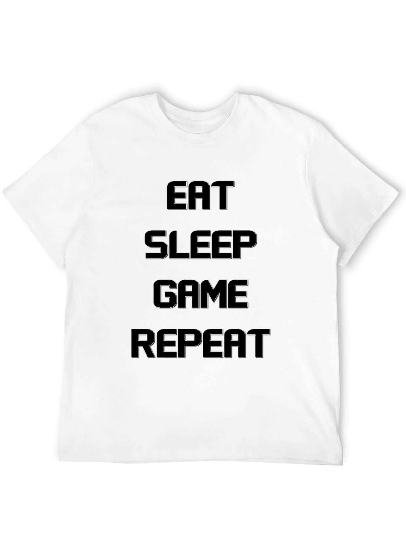 Eat Sleep Game Repeat Black T-Shirt