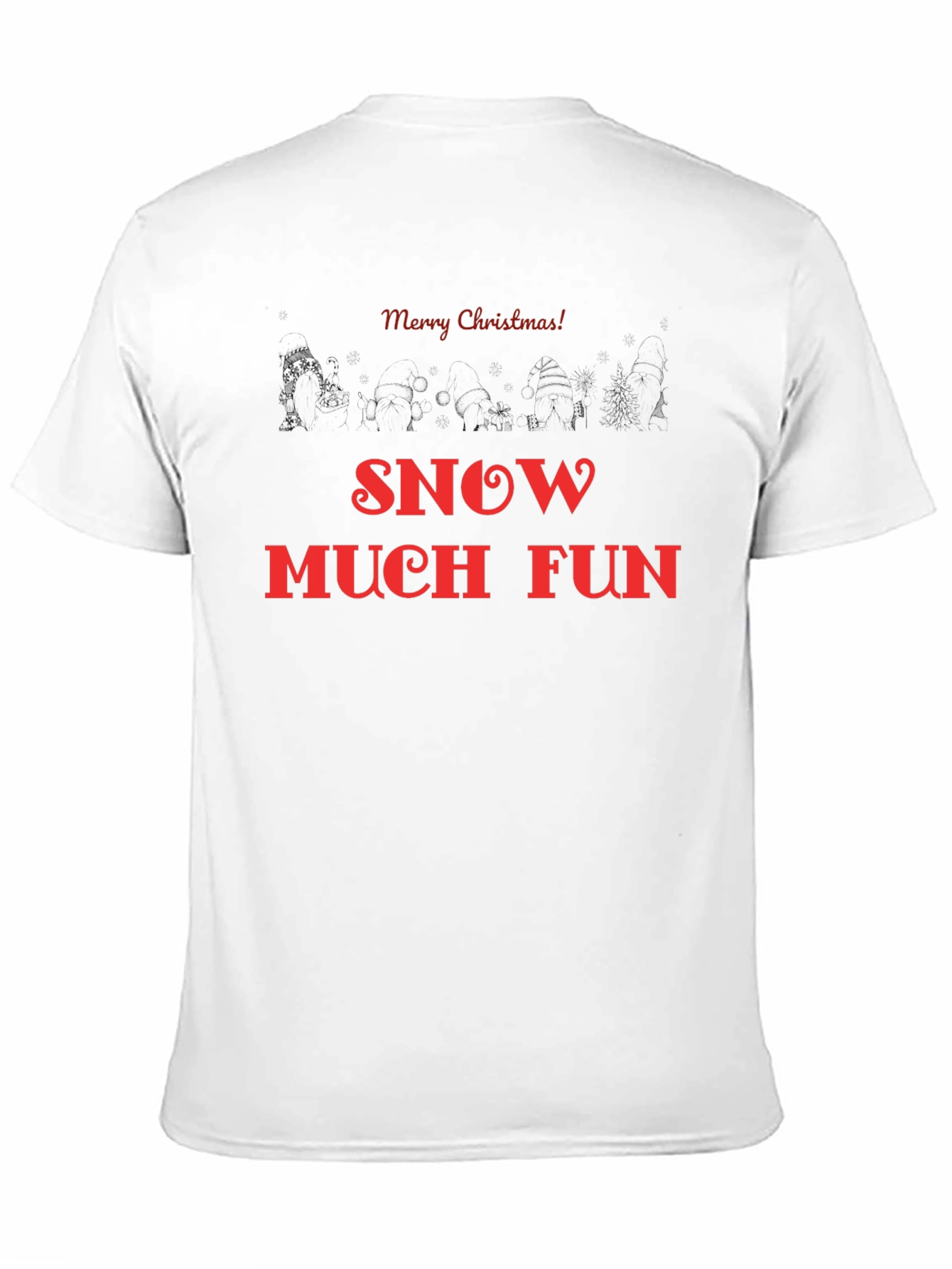 Merry Christmas Snow Much Fun Black T-Shirt