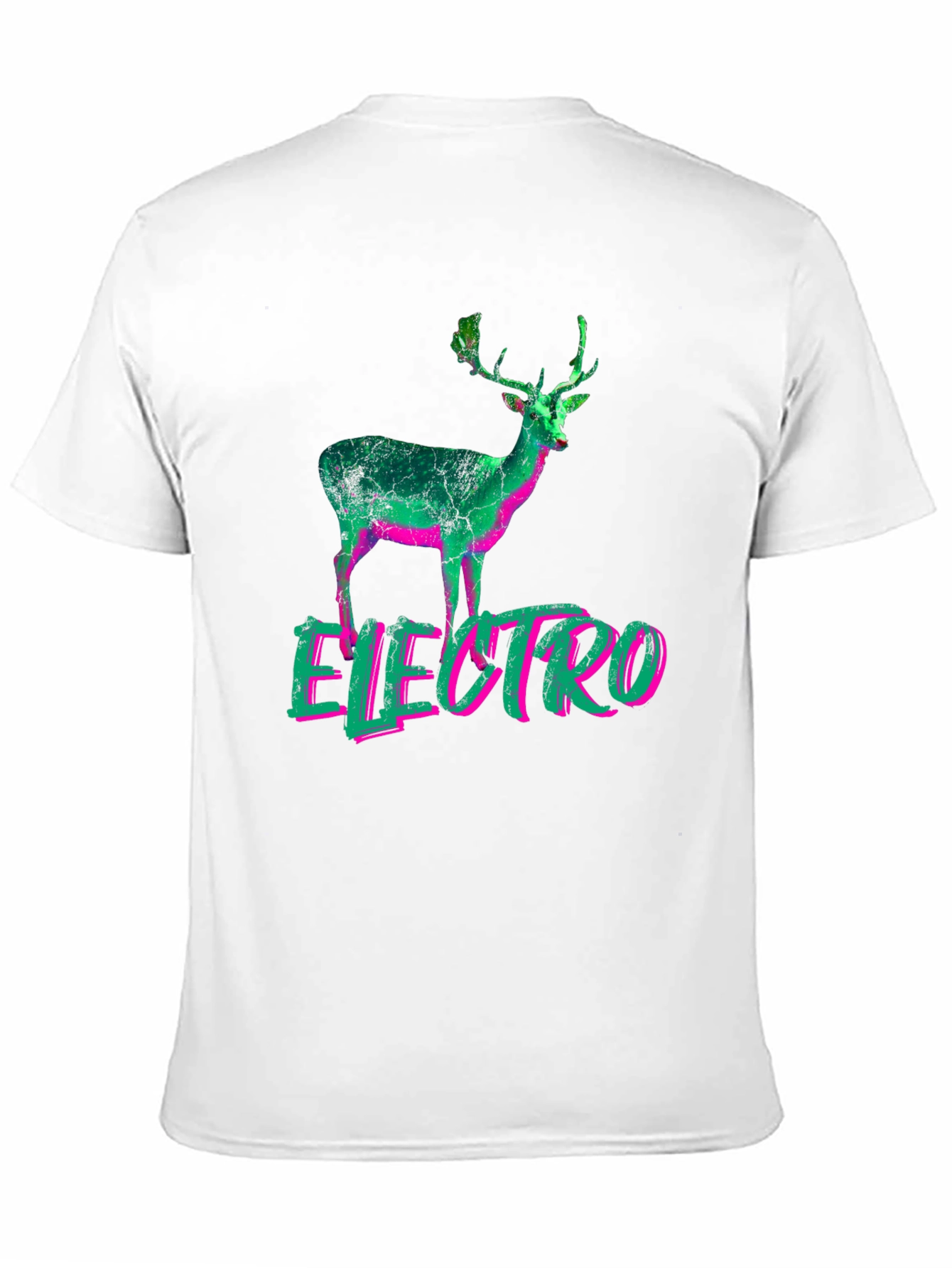 Electro Deer Graphic Black T-Shirt