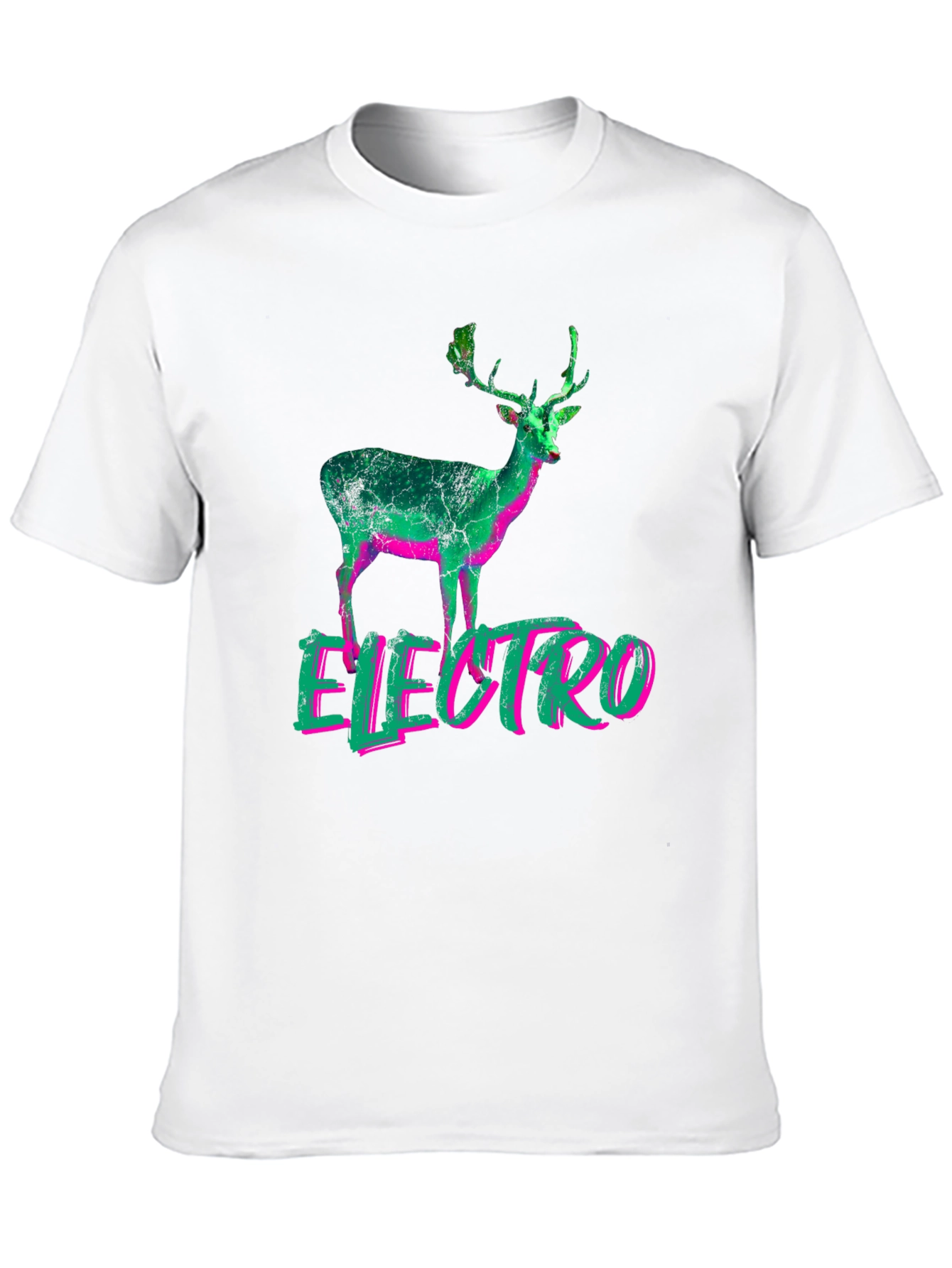 Electro Deer Graphic Black T-Shirt