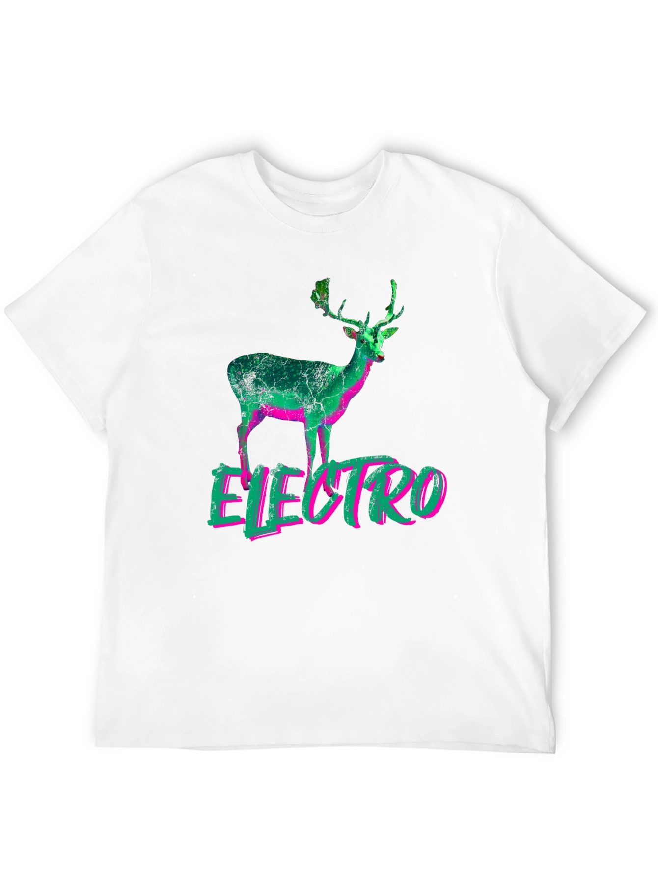 Electro Deer Graphic Black T-Shirt