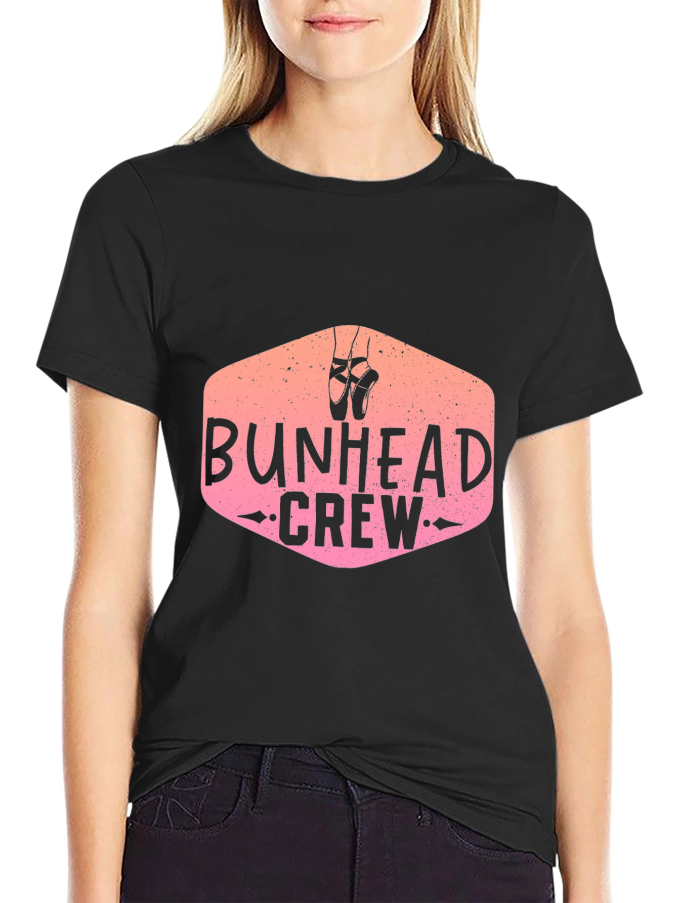 Bunhead Crew Black Graphic T-Shirt