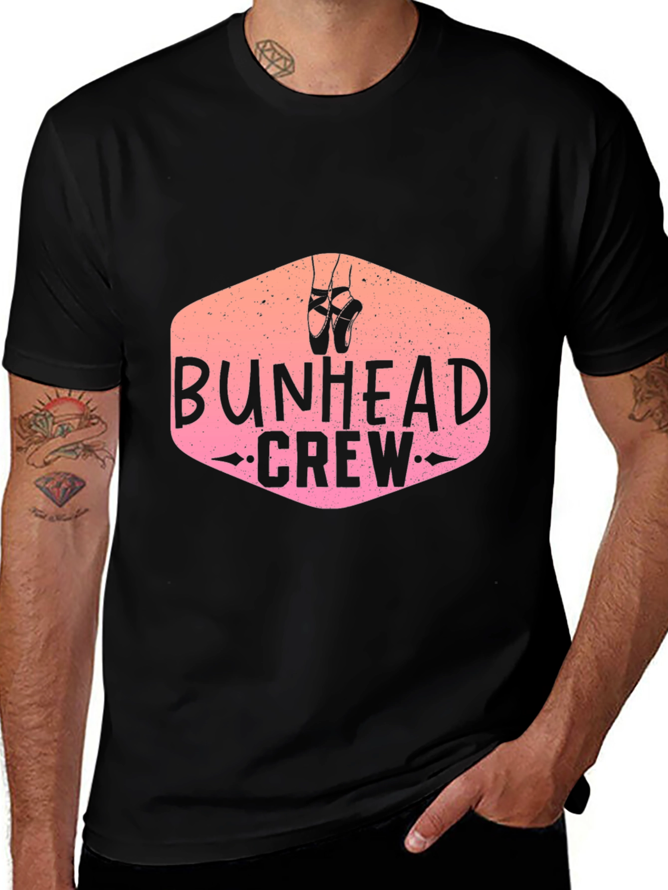 Bunhead Crew Black Graphic T-Shirt