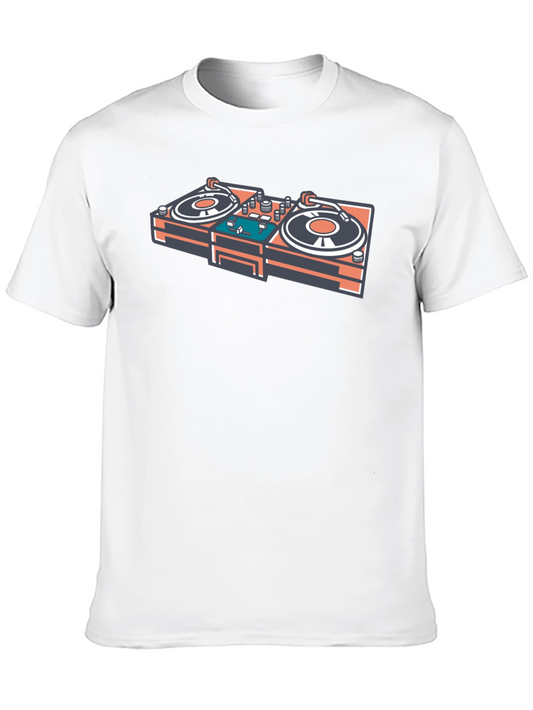 DJ Turntable Graphic T-Shirt - Music Lovers Tee