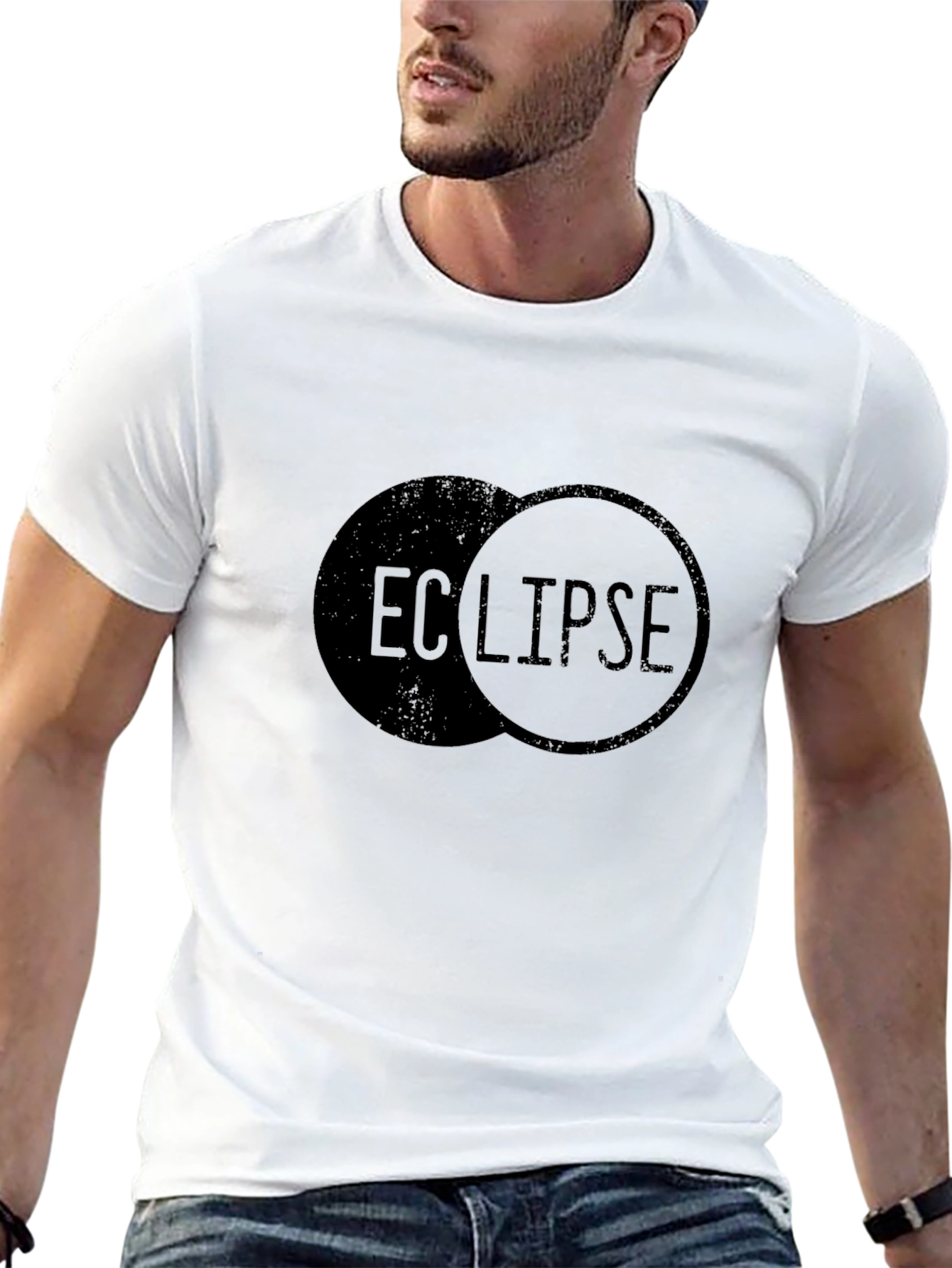 Eclipse Graphic Print Black T-Shirt