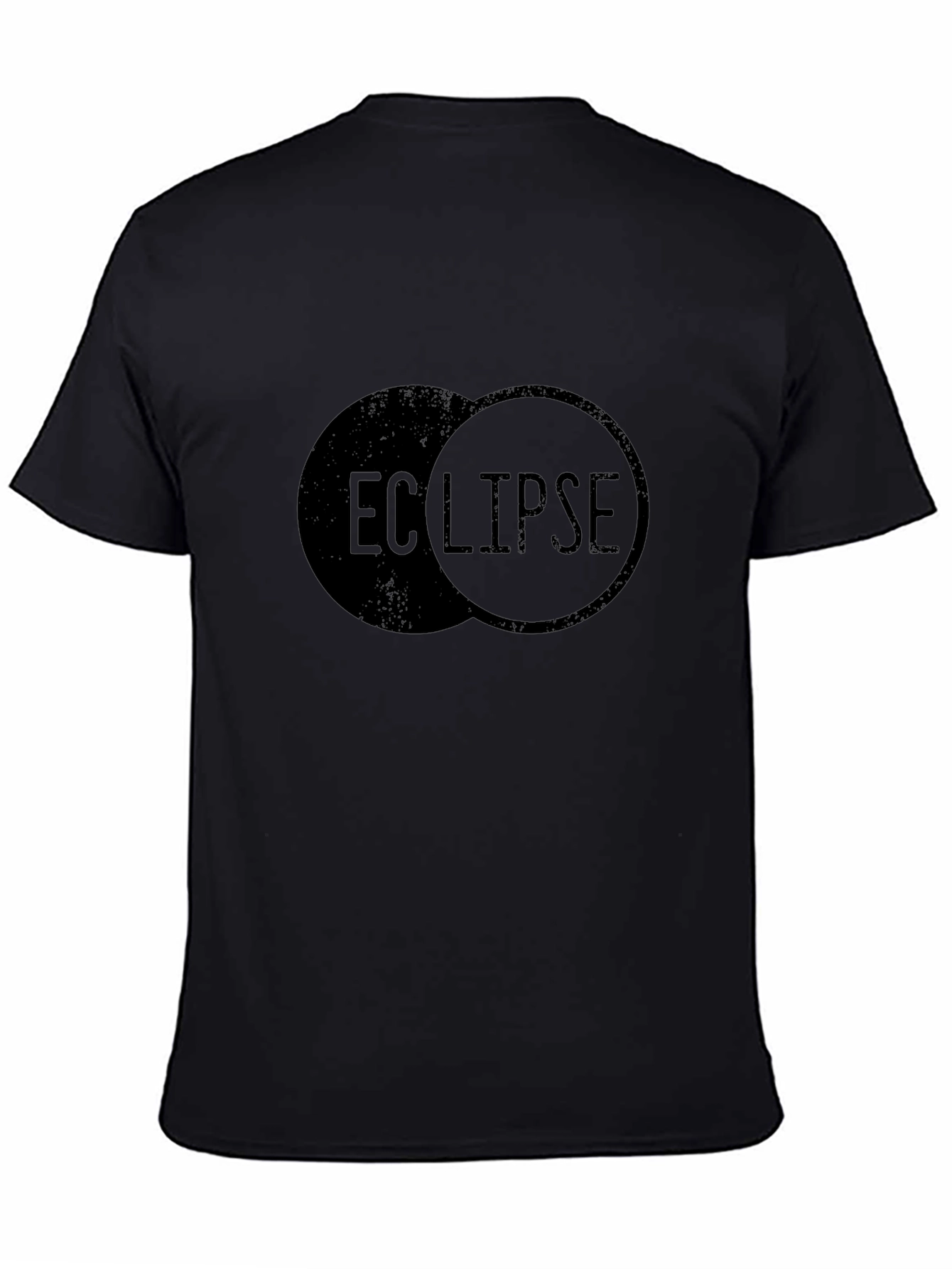 Eclipse Graphic Print Black T-Shirt