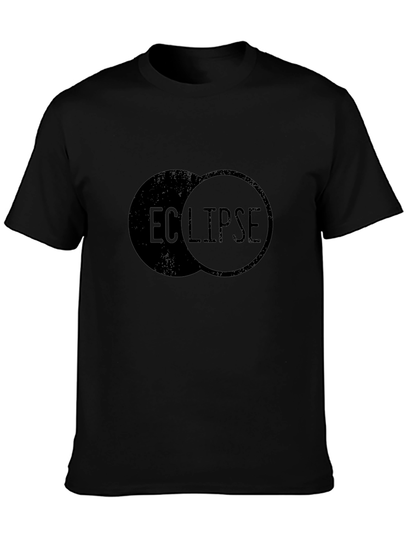 Eclipse Graphic Print Black T-Shirt