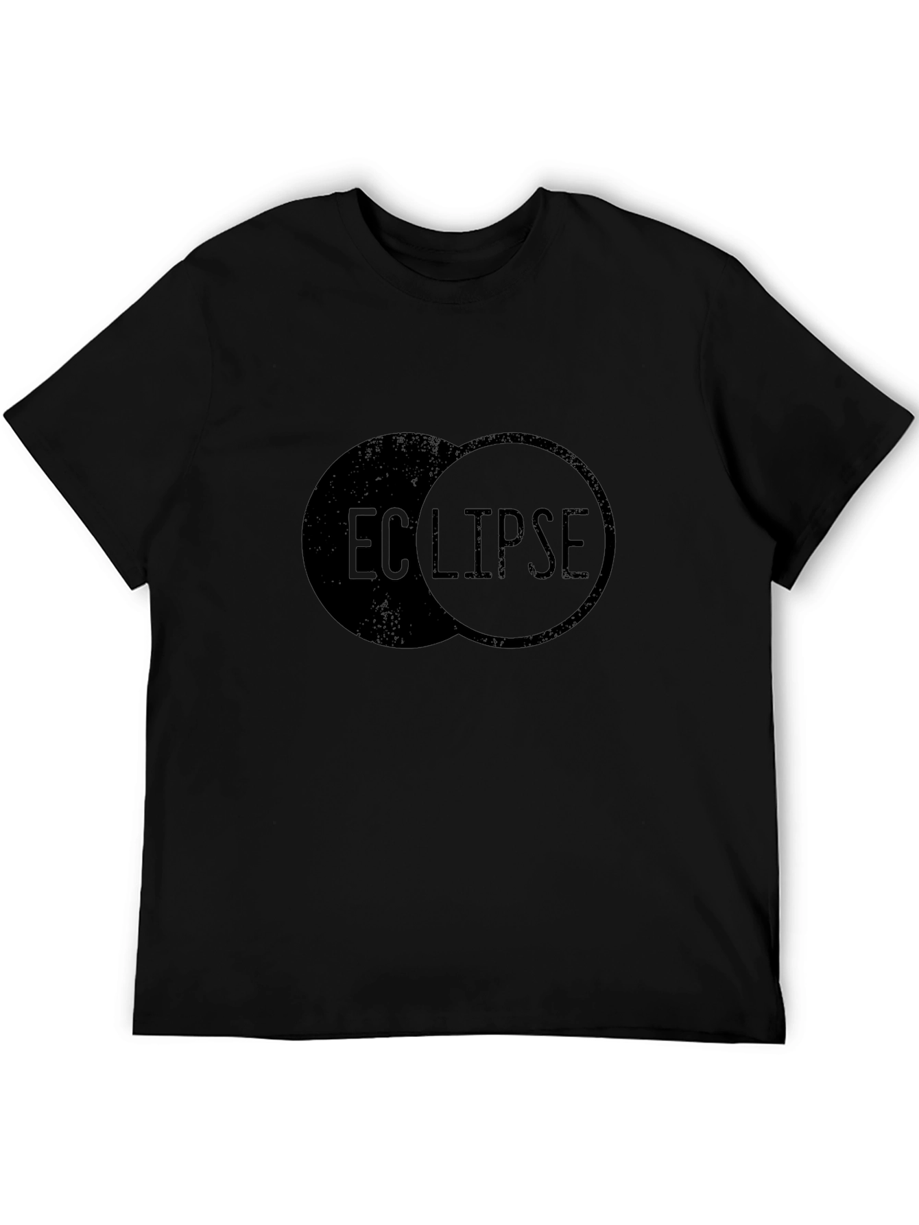 Eclipse Graphic Print Black T-Shirt