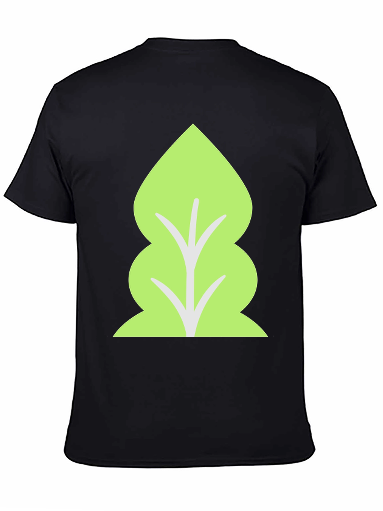 Leaf Graphic T-Shirt - Black Cotton Tee