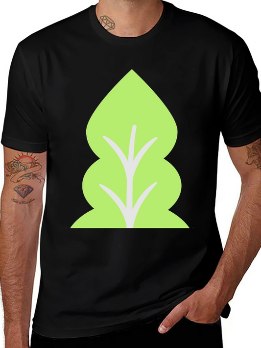 Leaf Graphic T-Shirt - Black Cotton Tee