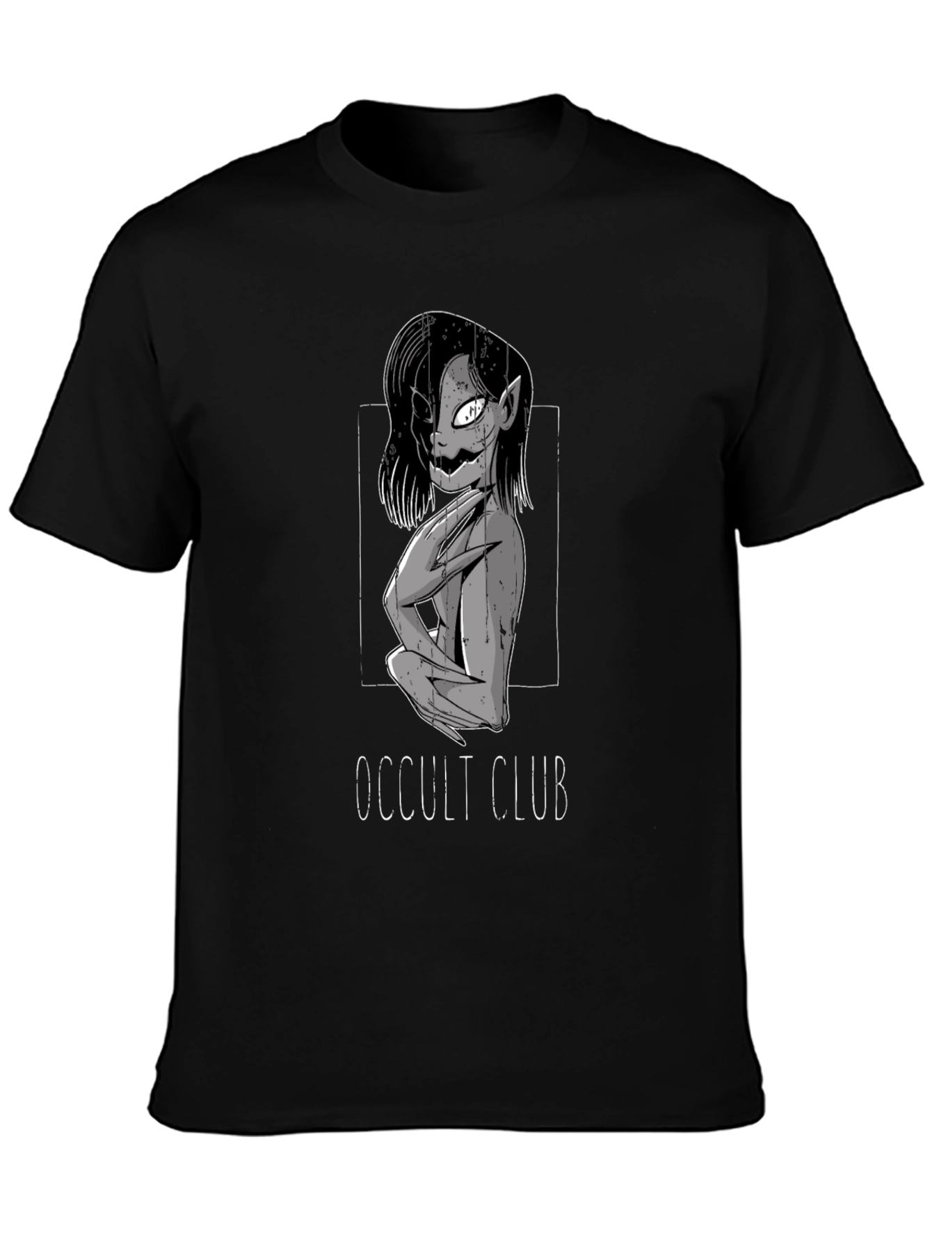 Occult Club Graphic Tee - Dark Aesthetic Shirt