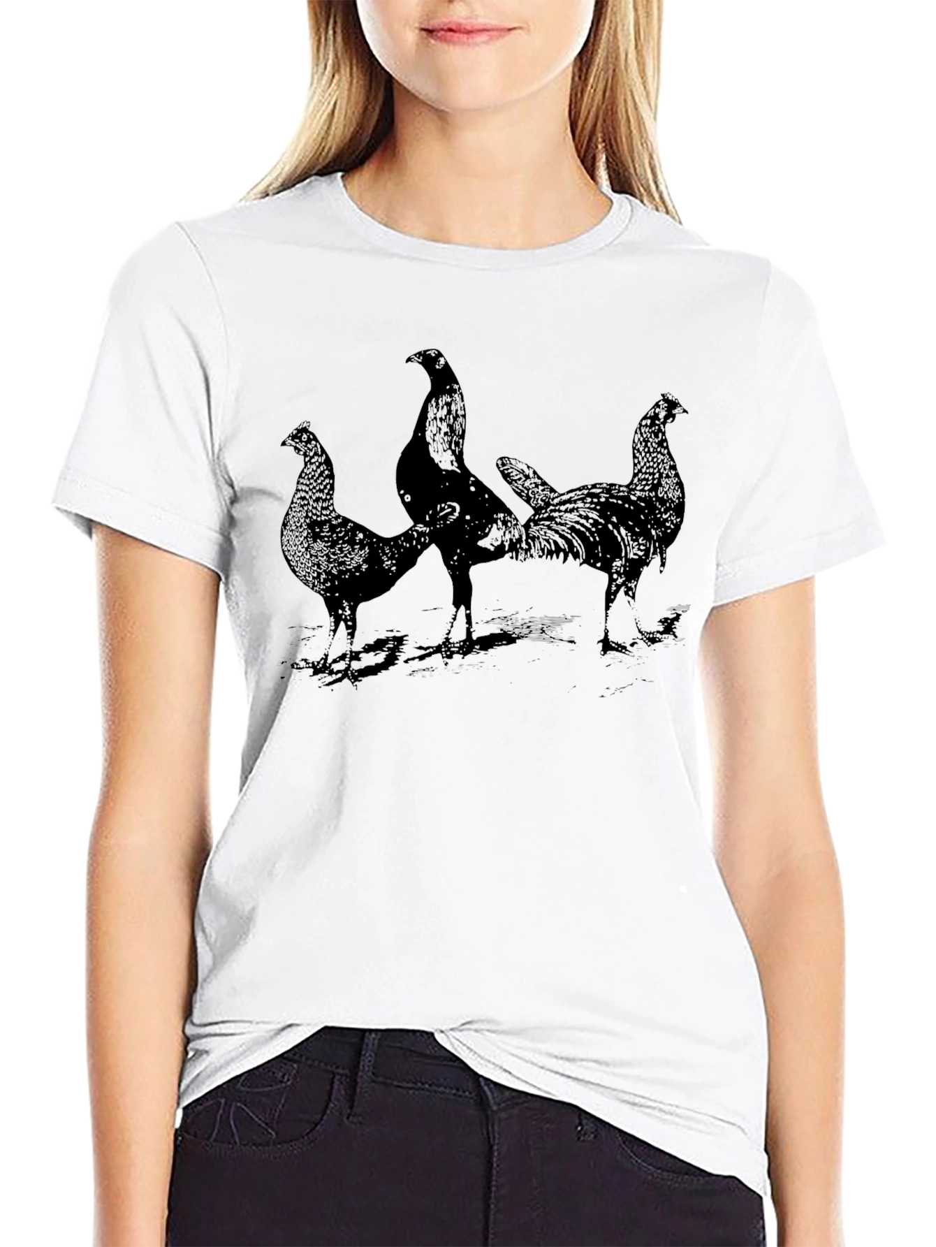 Rooster Graphic Tee - Mens Black T-Shirt
