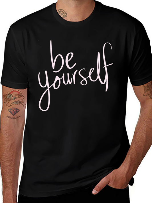 Be Yourself Black Crew Neck T-Shirt