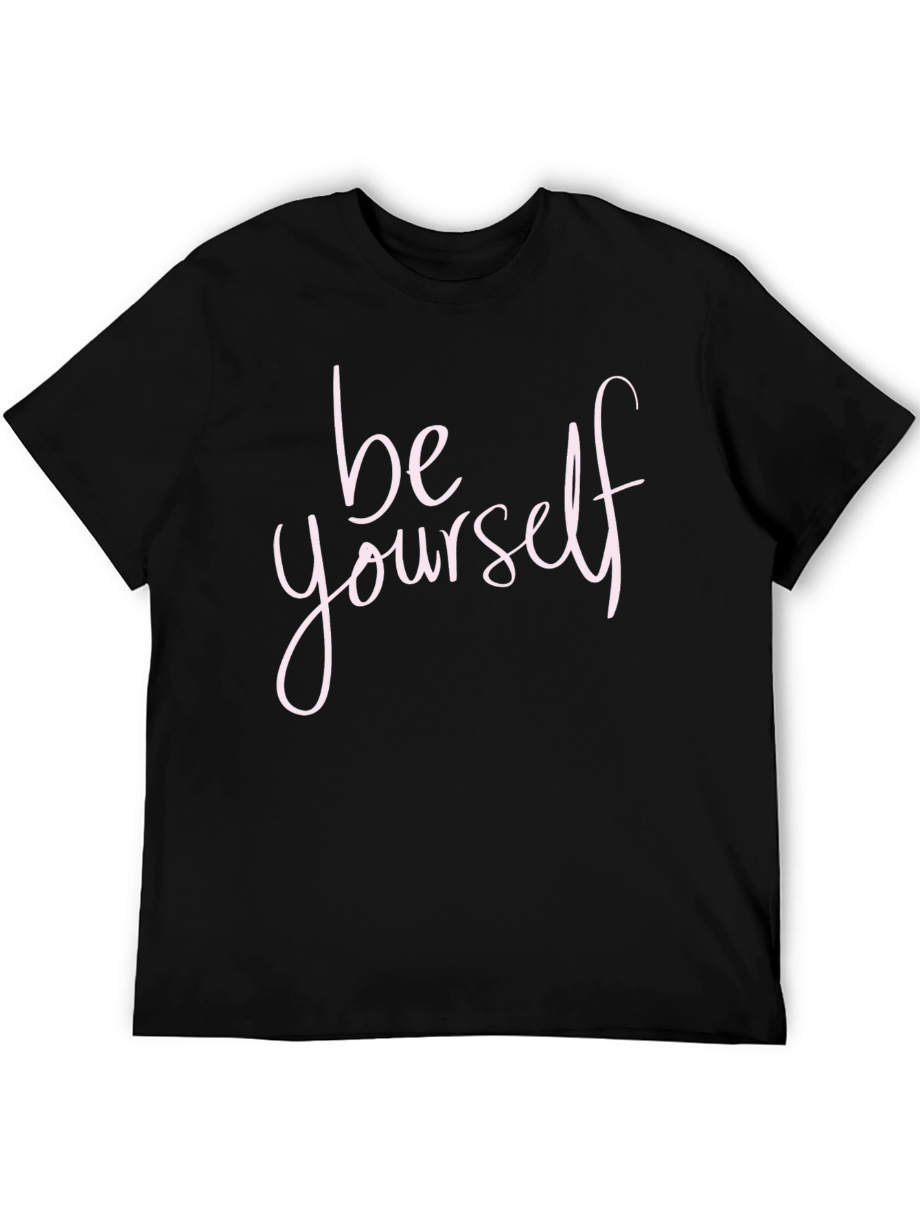 Be Yourself Black Crew Neck T-Shirt