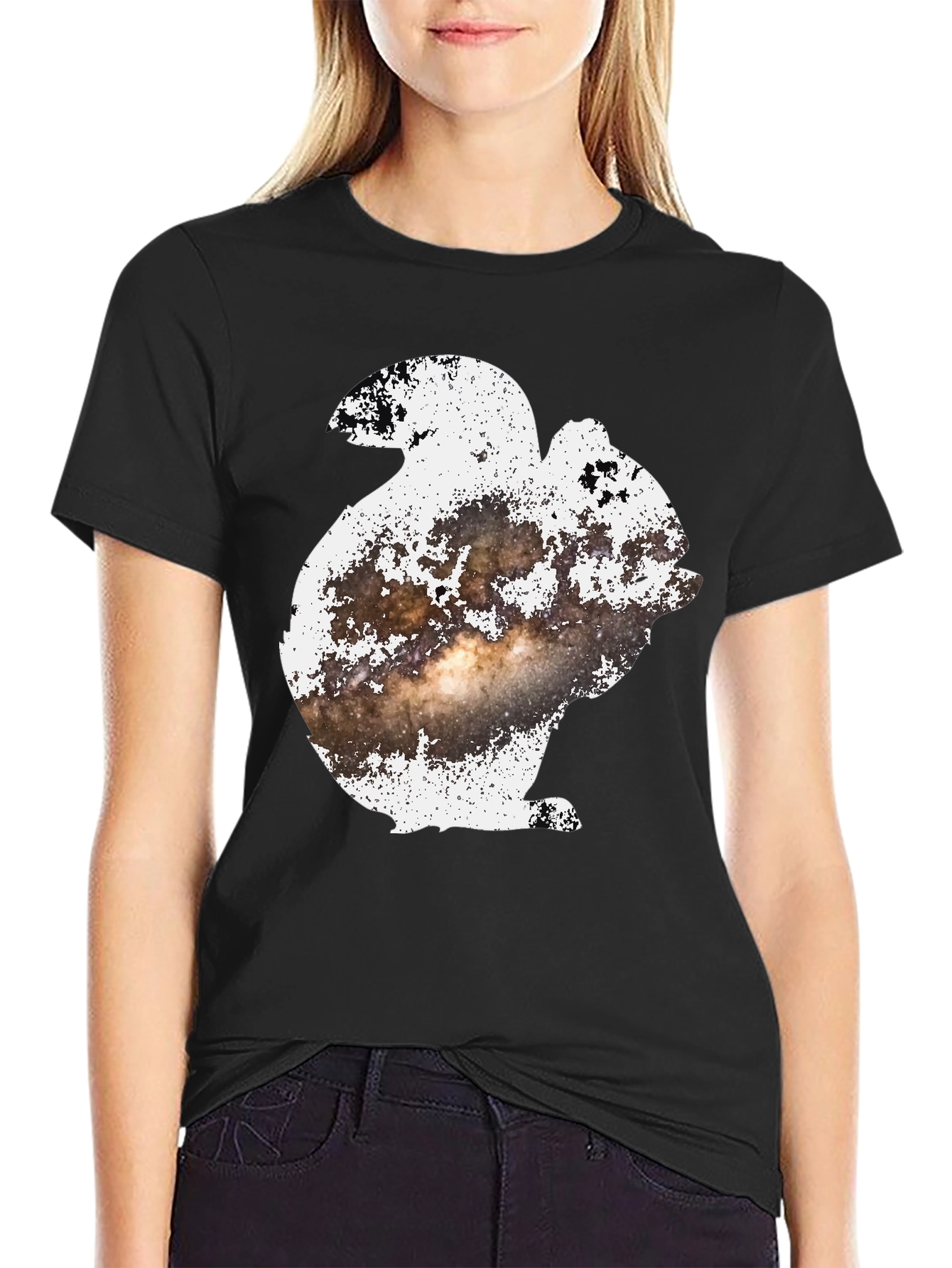 Cosmic Squirrel T-Shirt - Black