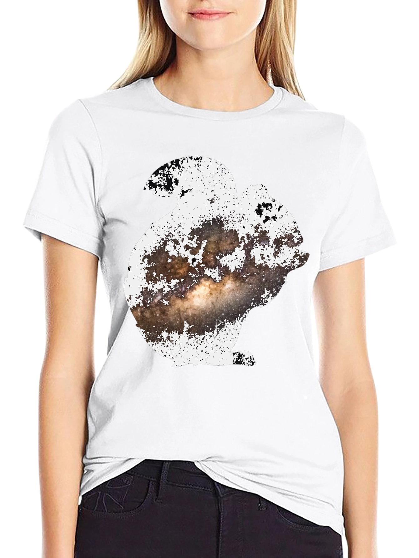 Cosmic Squirrel T-Shirt - Black