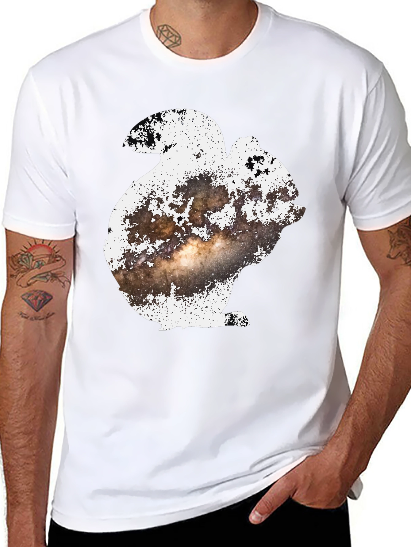 Cosmic Squirrel T-Shirt - Black