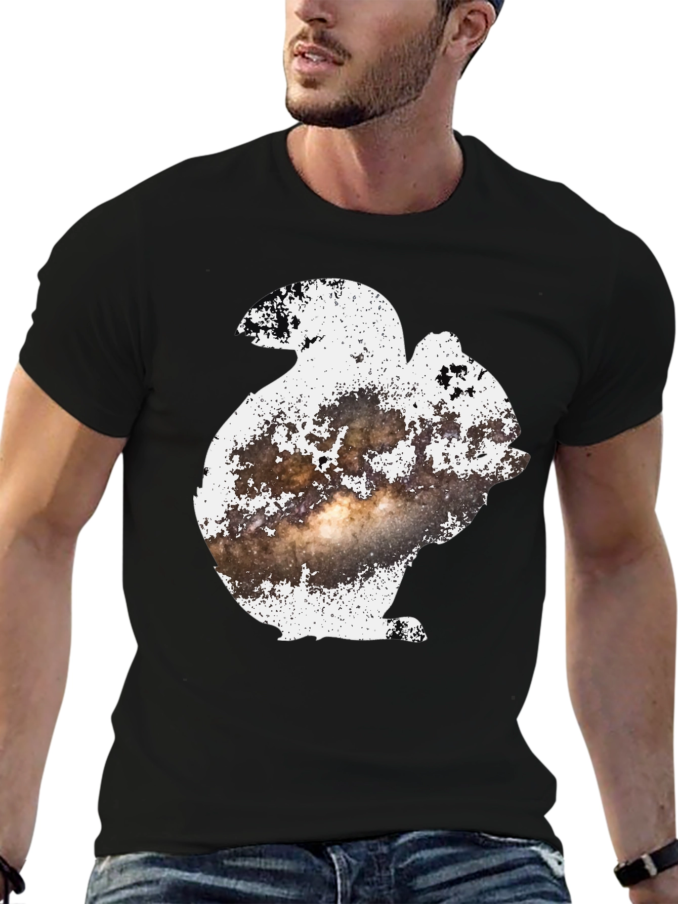 Cosmic Squirrel T-Shirt - Black