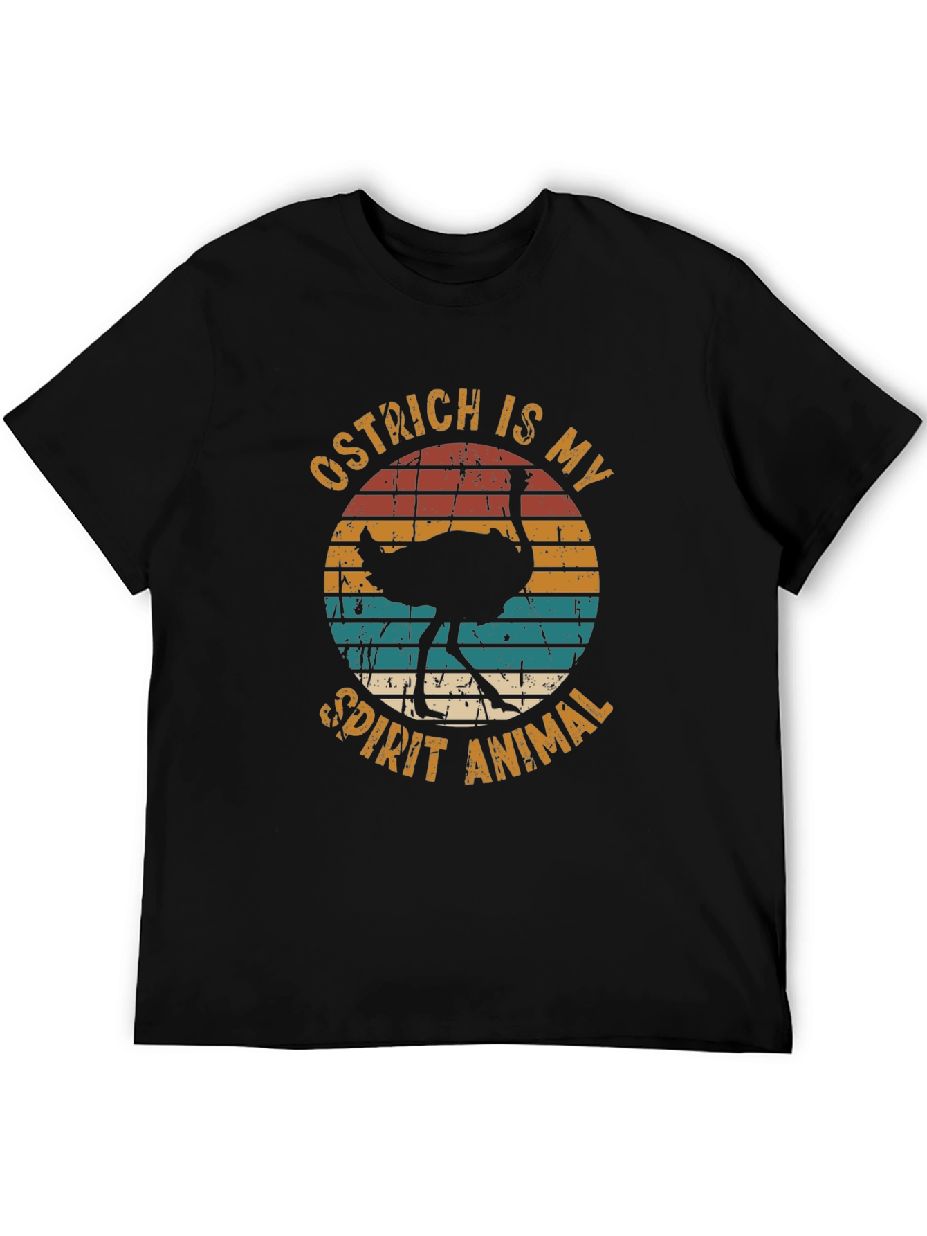 Ostrich Spirit Animal Retro Graphic T-Shirt