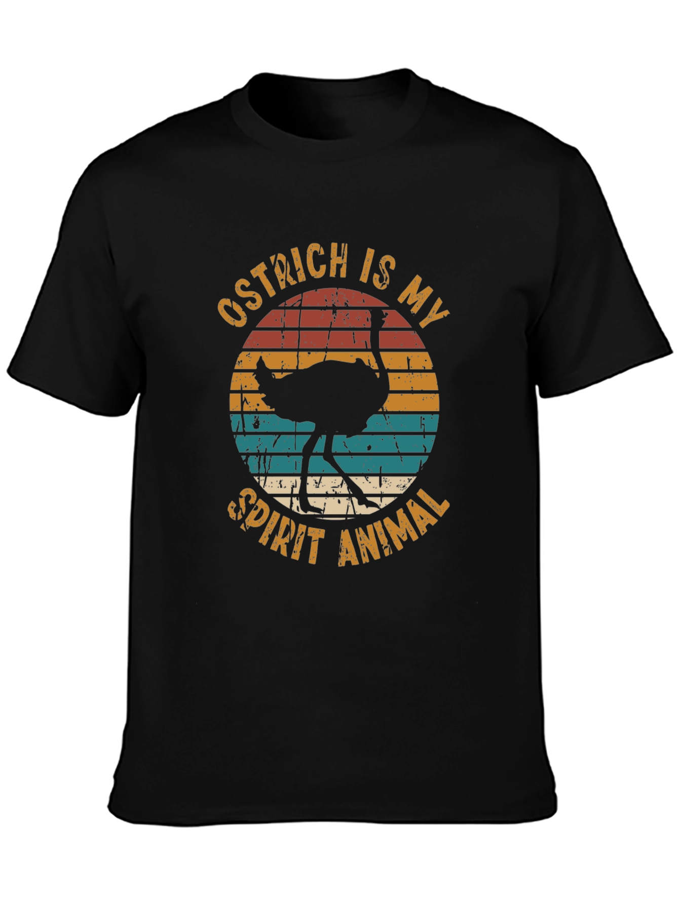 Ostrich Spirit Animal Retro Graphic T-Shirt