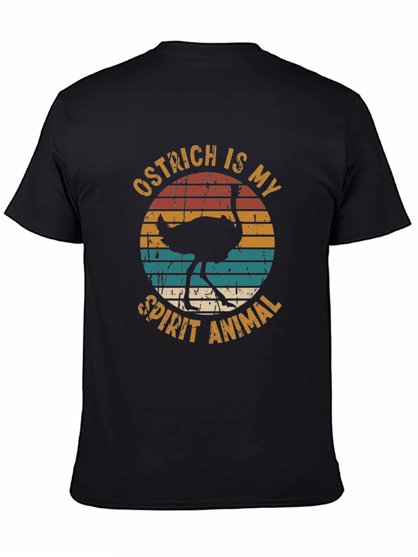 Ostrich Spirit Animal Retro Graphic T-Shirt