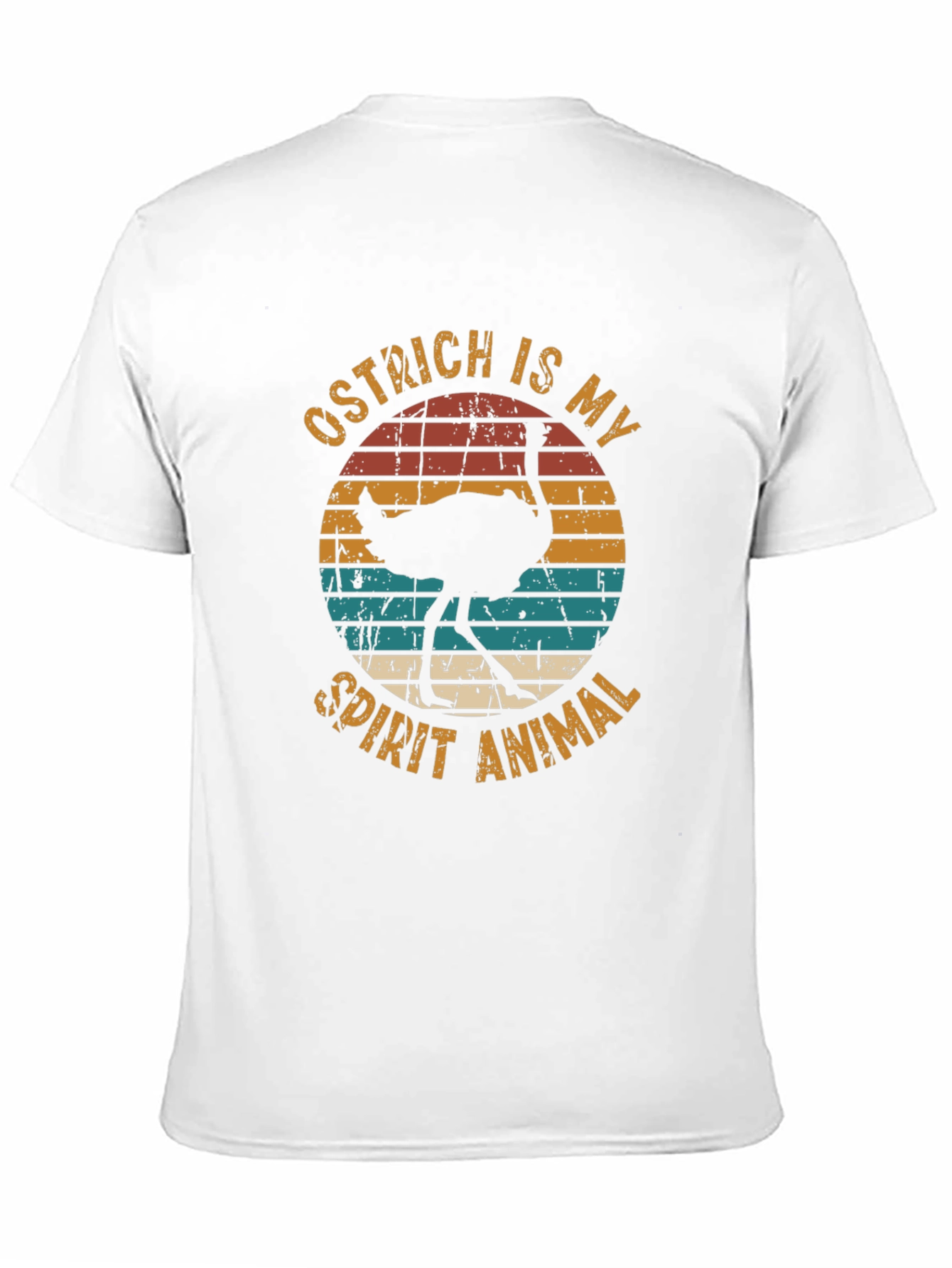 Ostrich Spirit Animal Retro Graphic T-Shirt