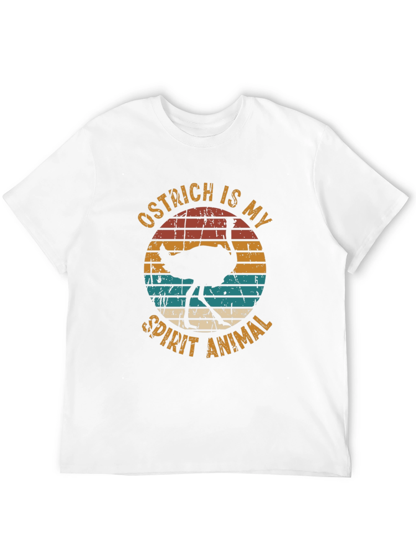 Ostrich Spirit Animal Retro Graphic T-Shirt