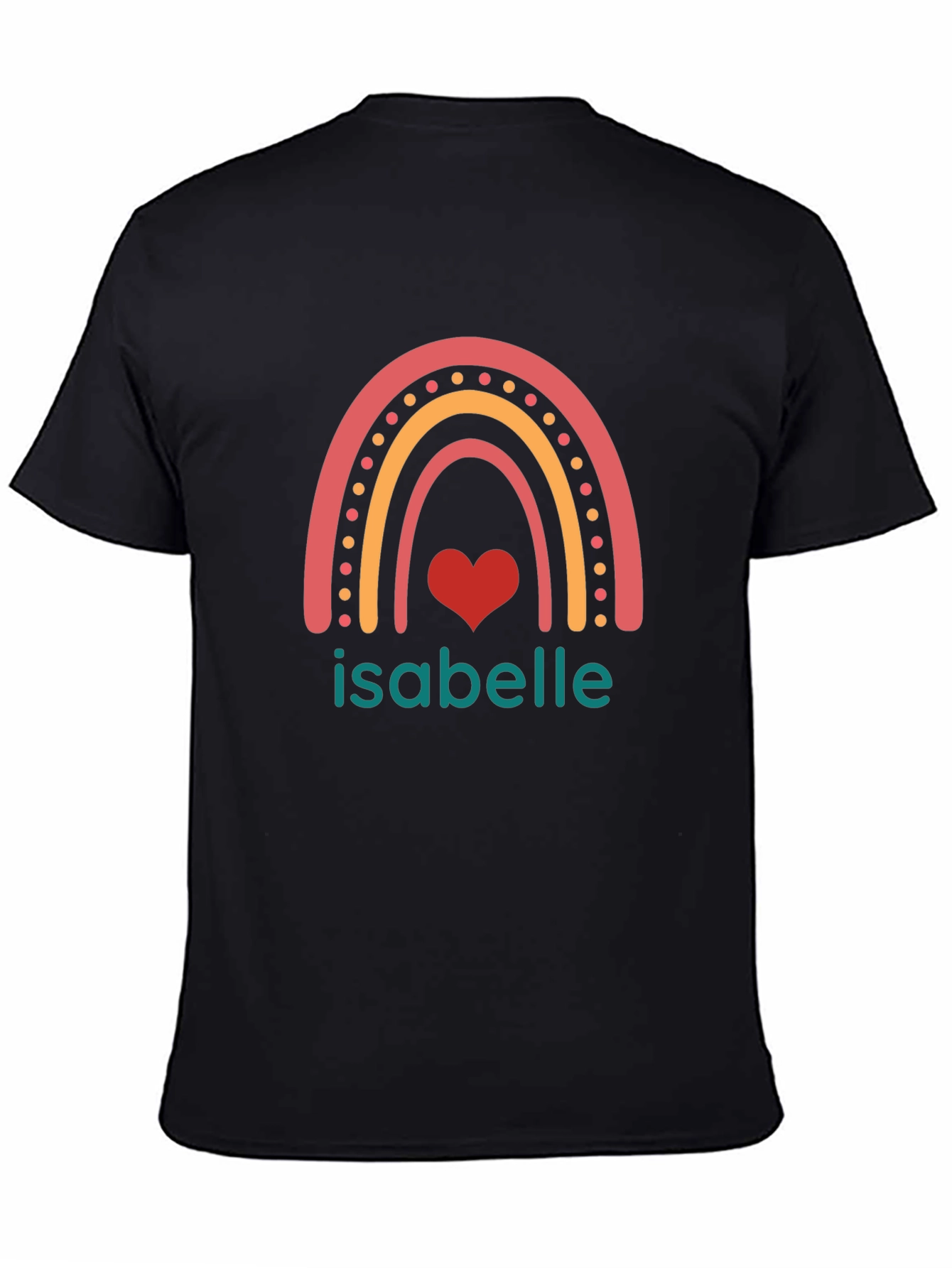 Isabelle Rainbow Heart Personalized T-Shirt