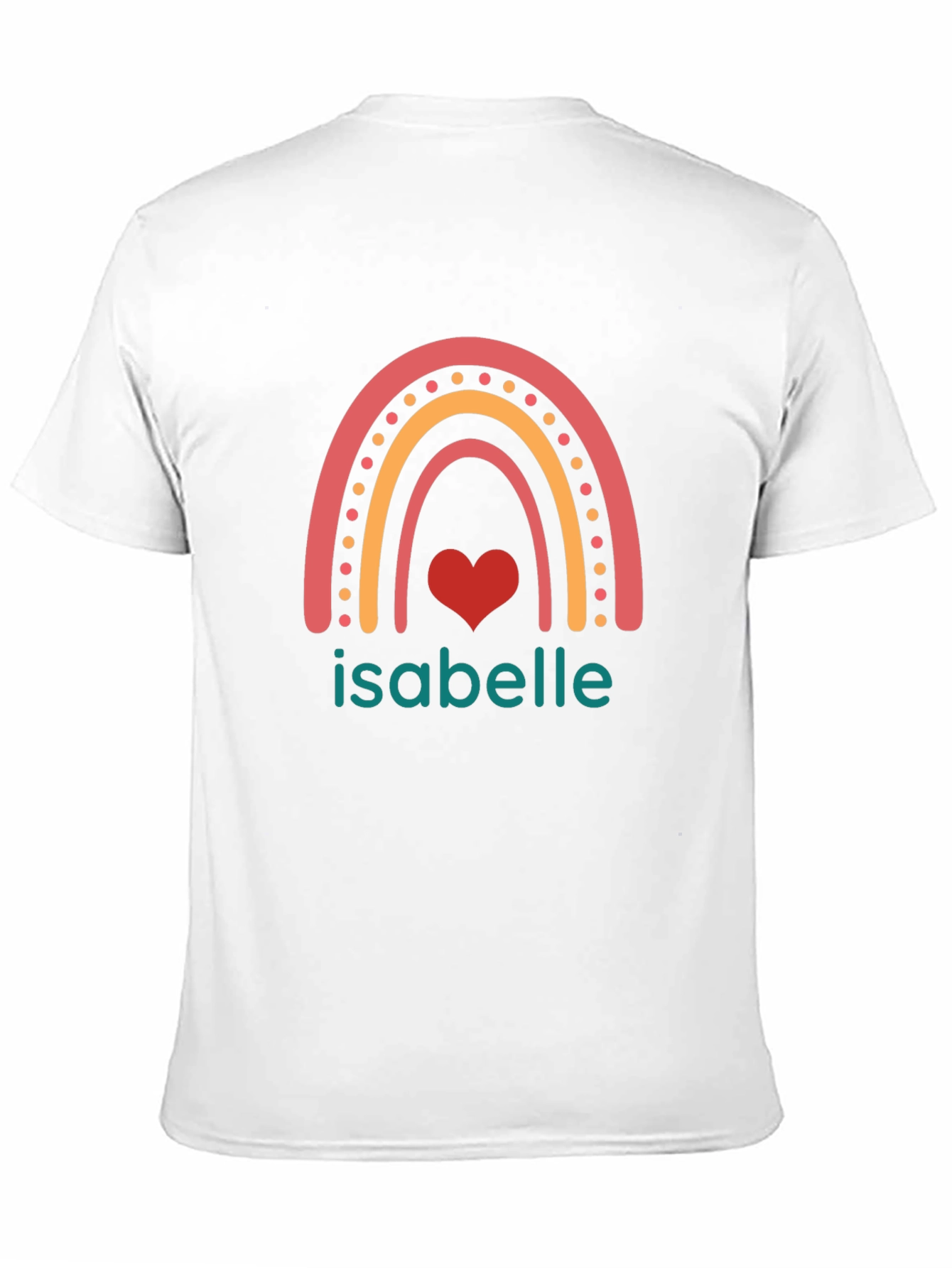 Isabelle Rainbow Heart Personalized T-Shirt