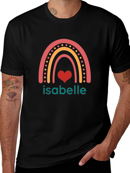 Isabelle Rainbow Heart Personalized T-Shirt