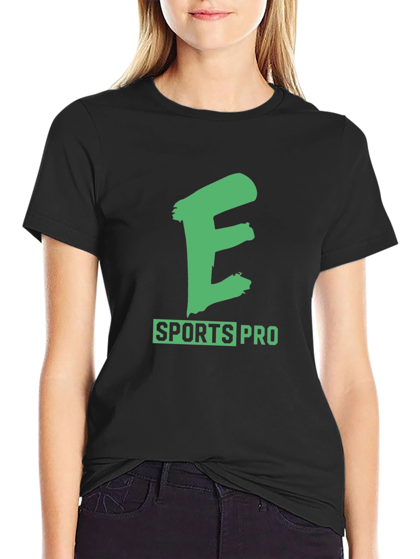 Green E Sports Pro Black T-Shirt