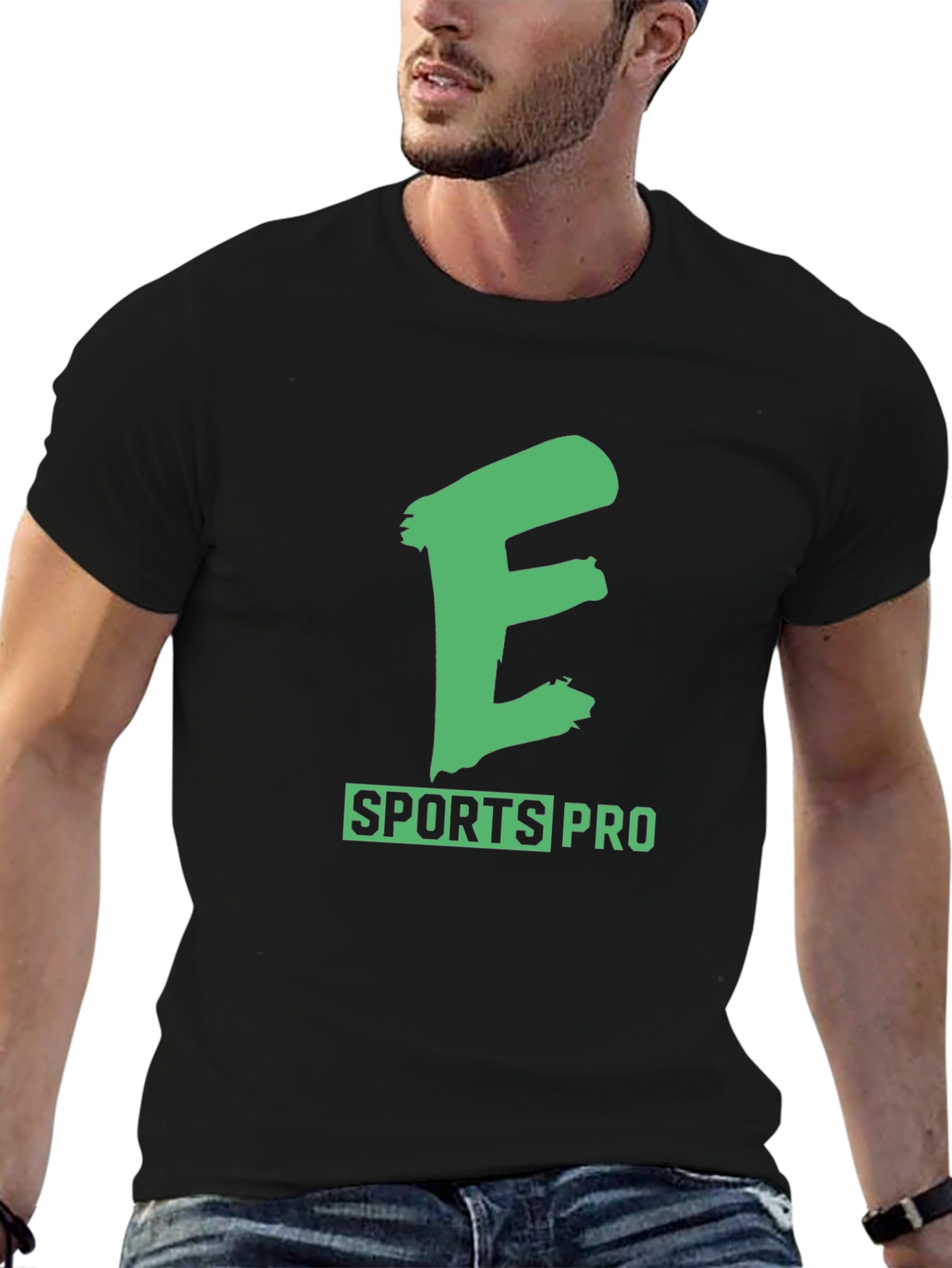 Green E Sports Pro Black T-Shirt