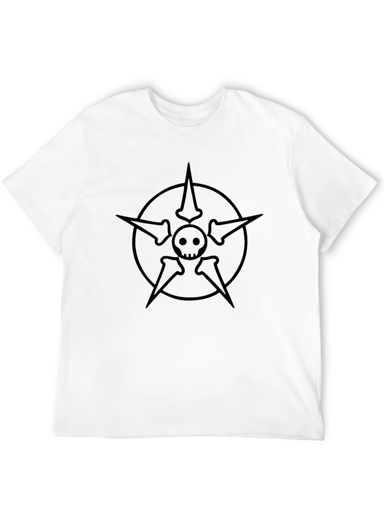 Skull Star Graphic Tee - Mens Black T-Shirt