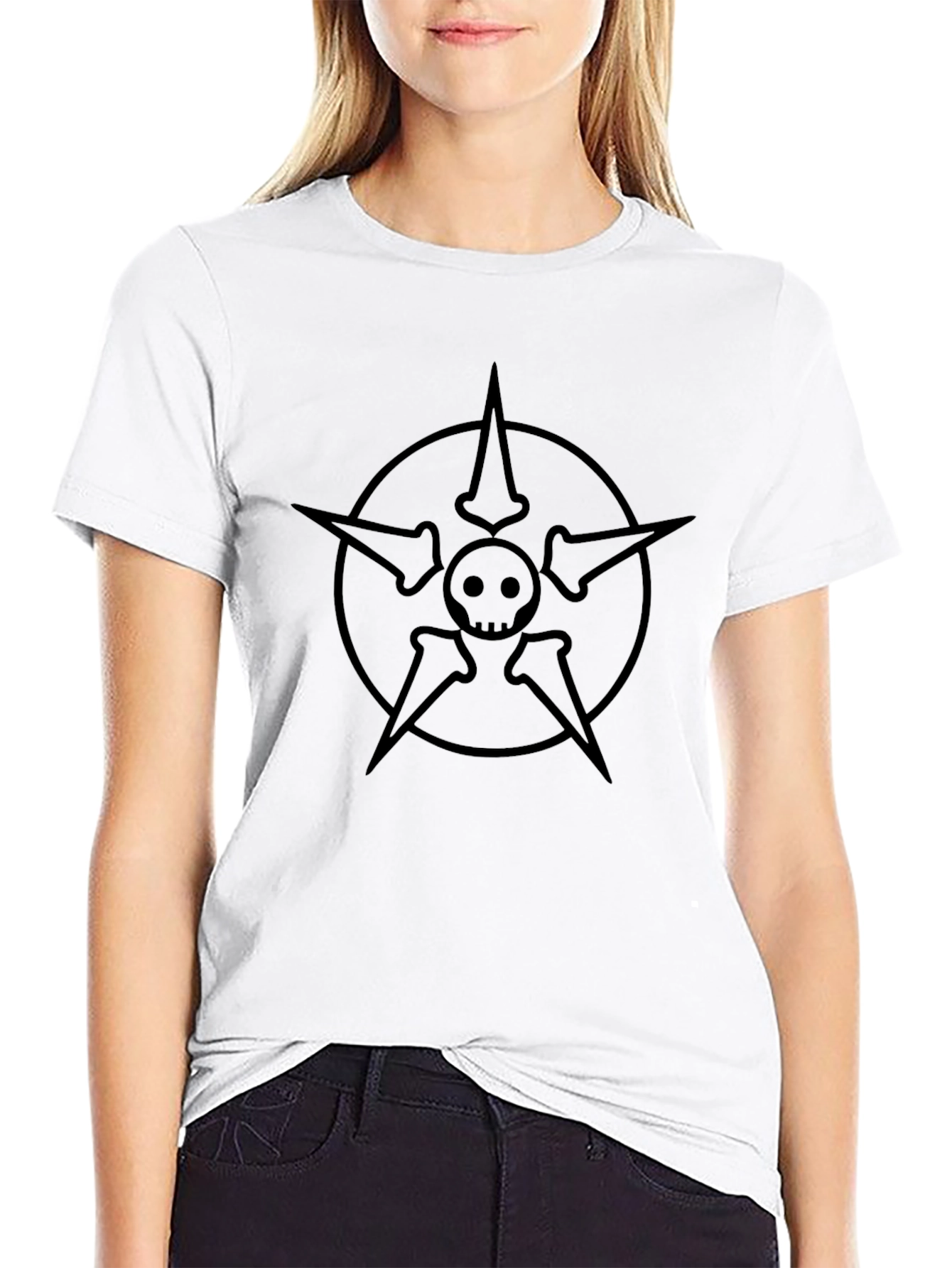 Skull Star Graphic Tee - Mens Black T-Shirt