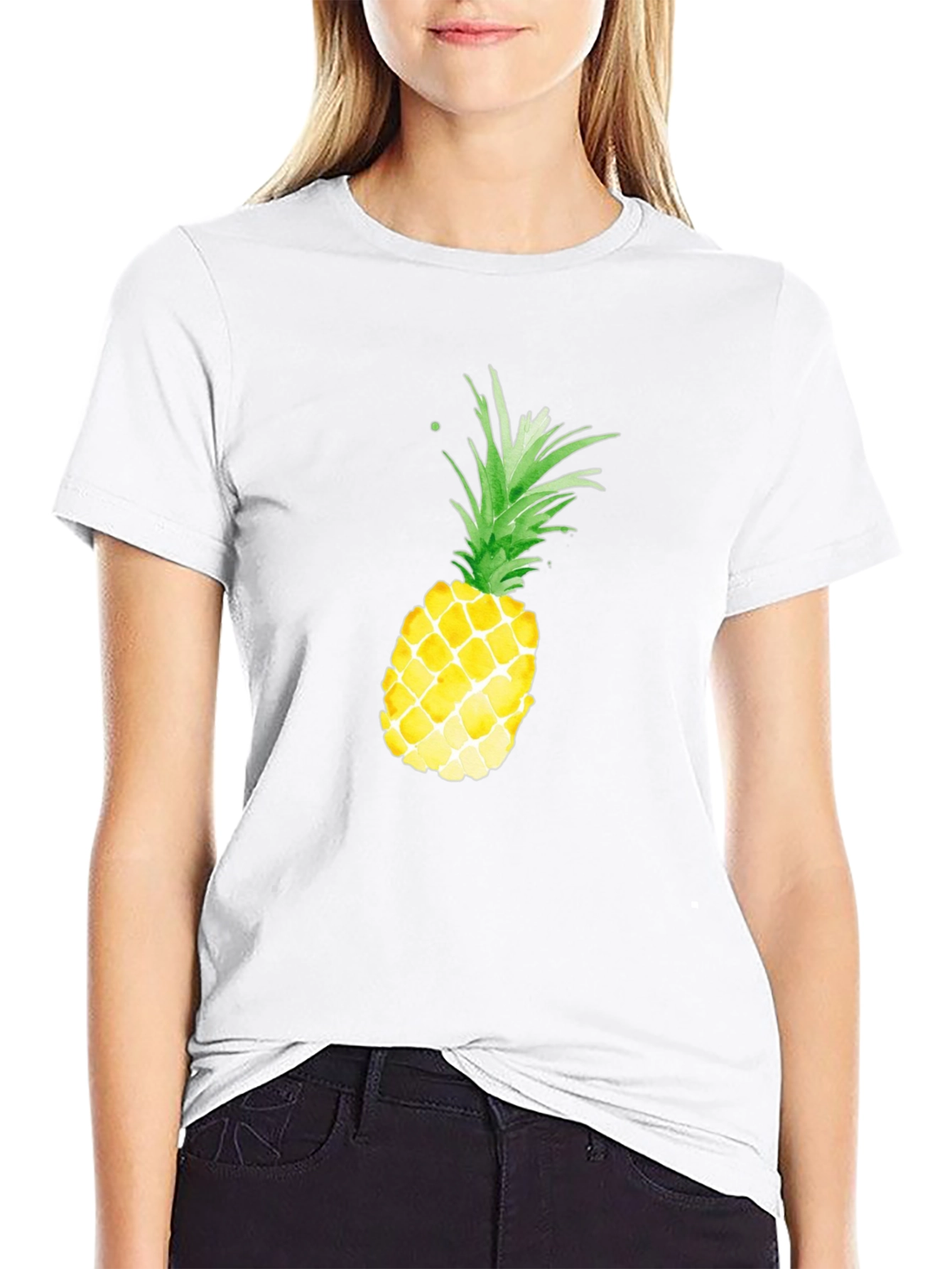 Pineapple Graphic Print T-Shirt