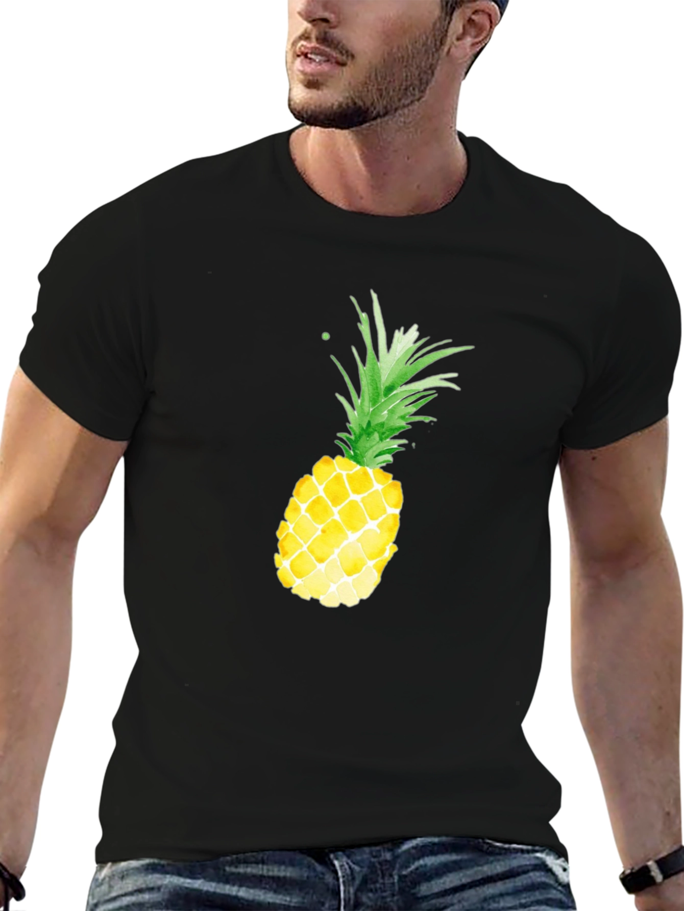 Pineapple Graphic Print T-Shirt