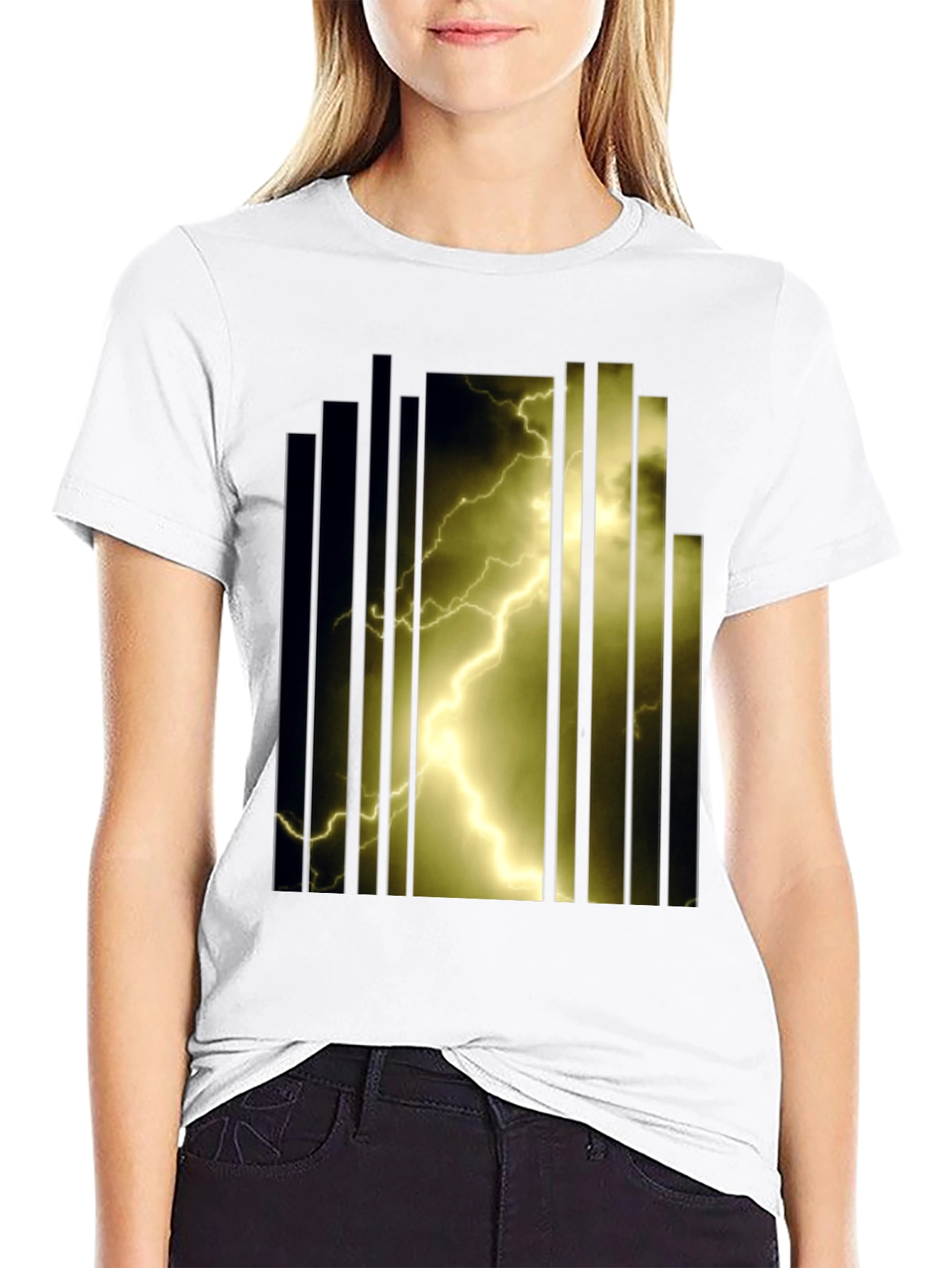 Lightning Bolt Graphic T-Shirt - Bold Design