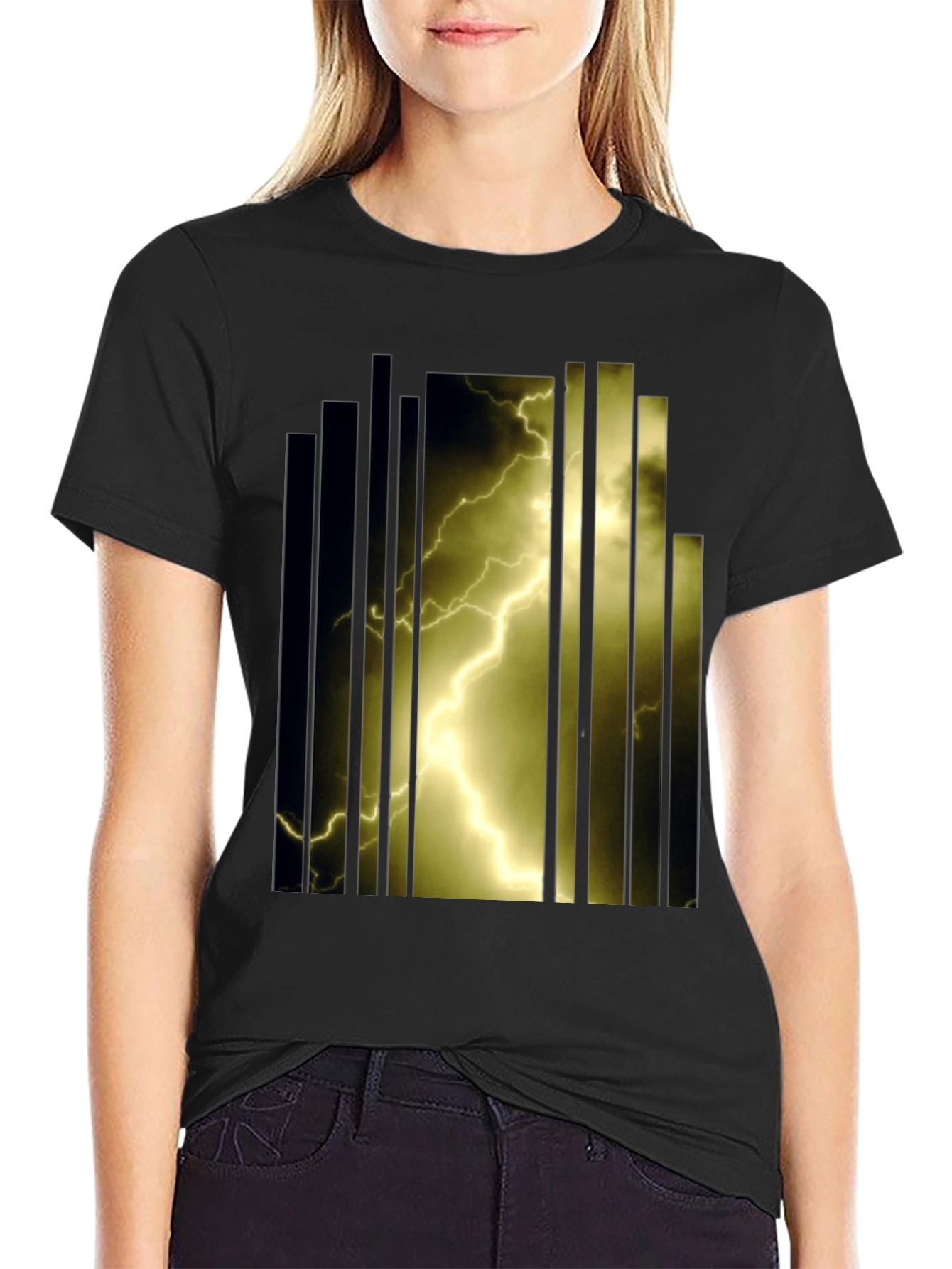 Lightning Bolt Graphic T-Shirt - Bold Design