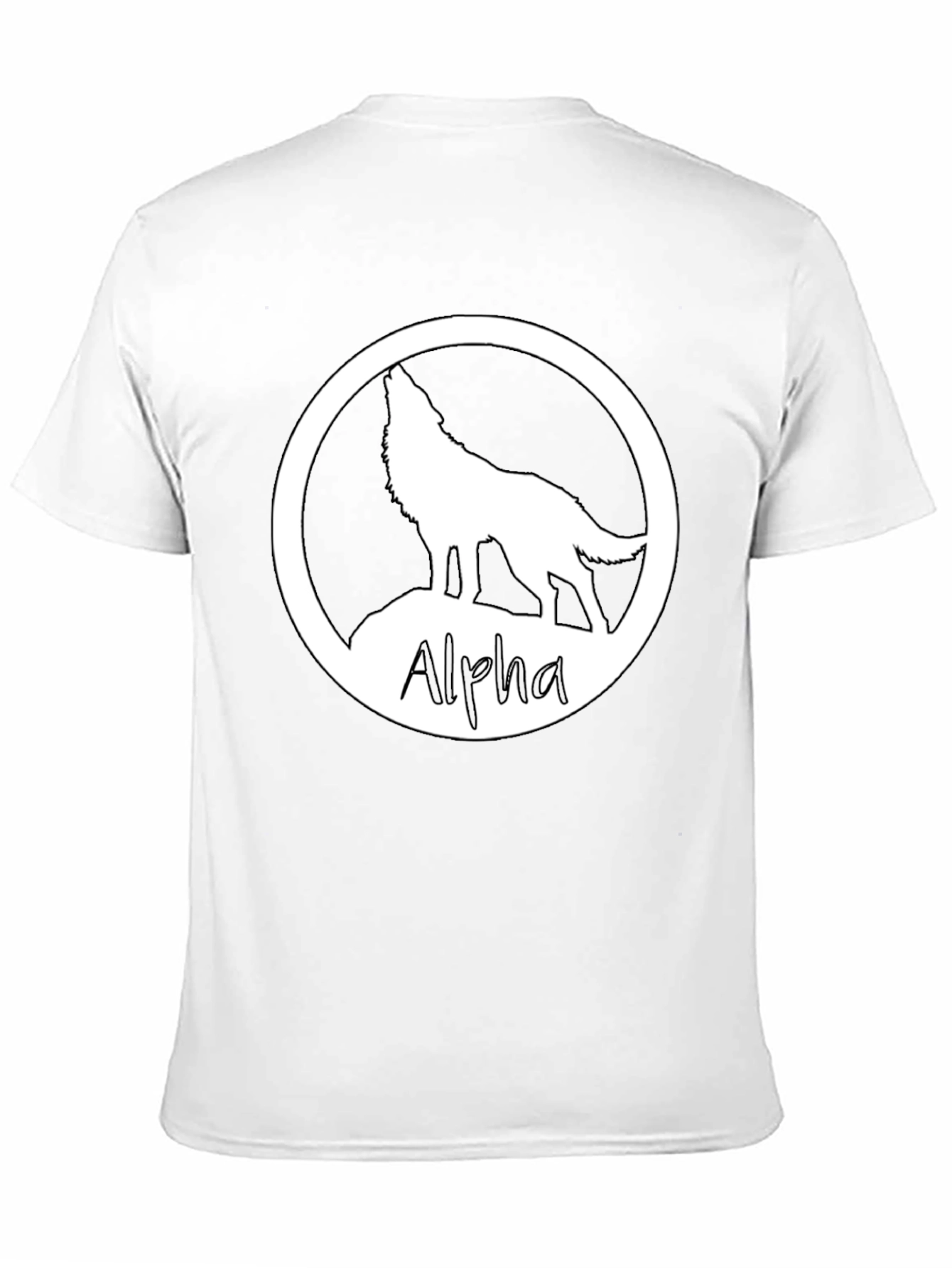 Alpha Wolf Graphic Tee - Black