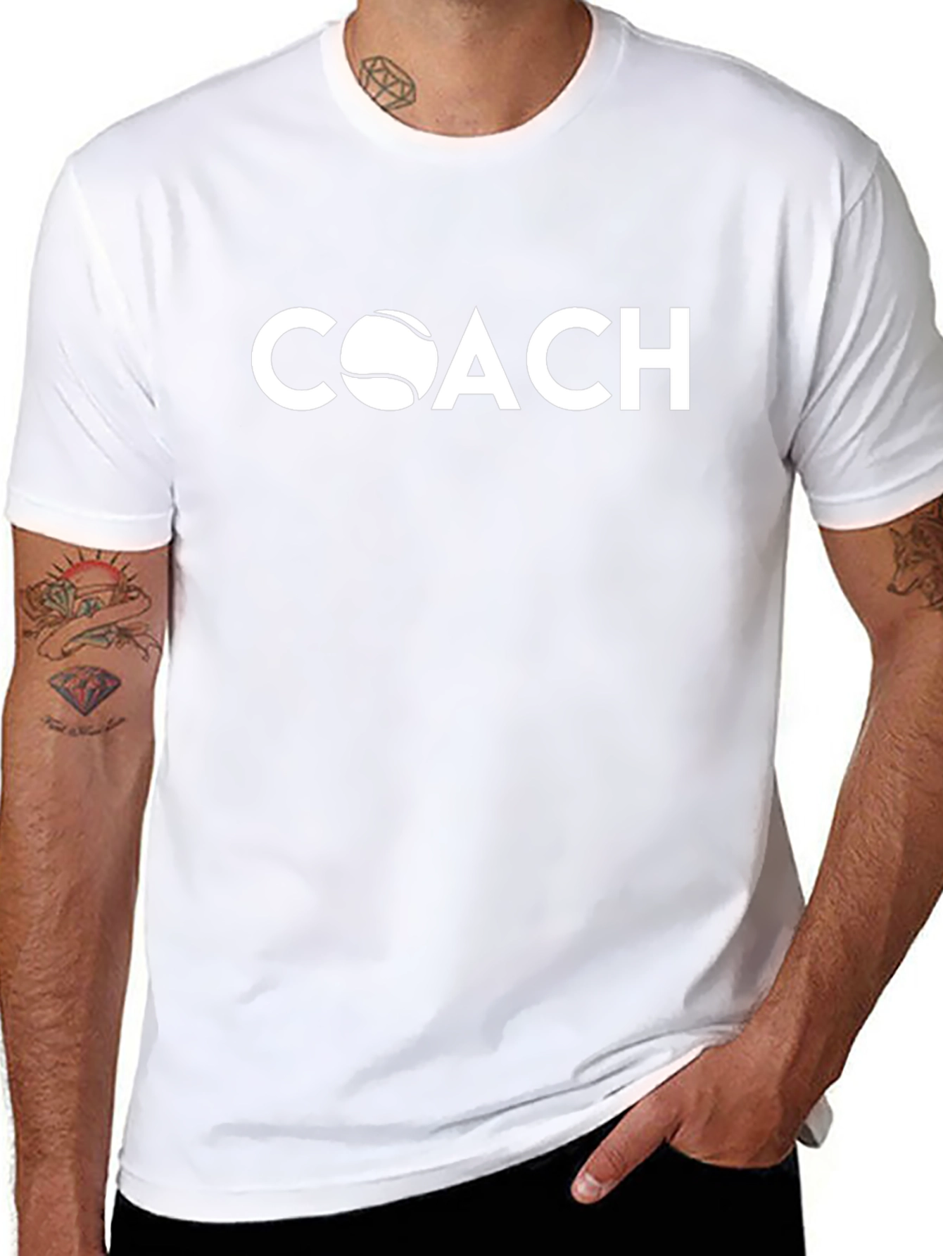 Tennis Coach Graphic Tee - Sports Trainer Shirt