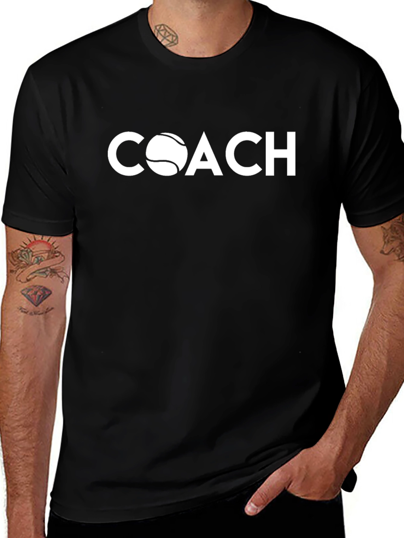 Tennis Coach Graphic Tee - Sports Trainer Shirt