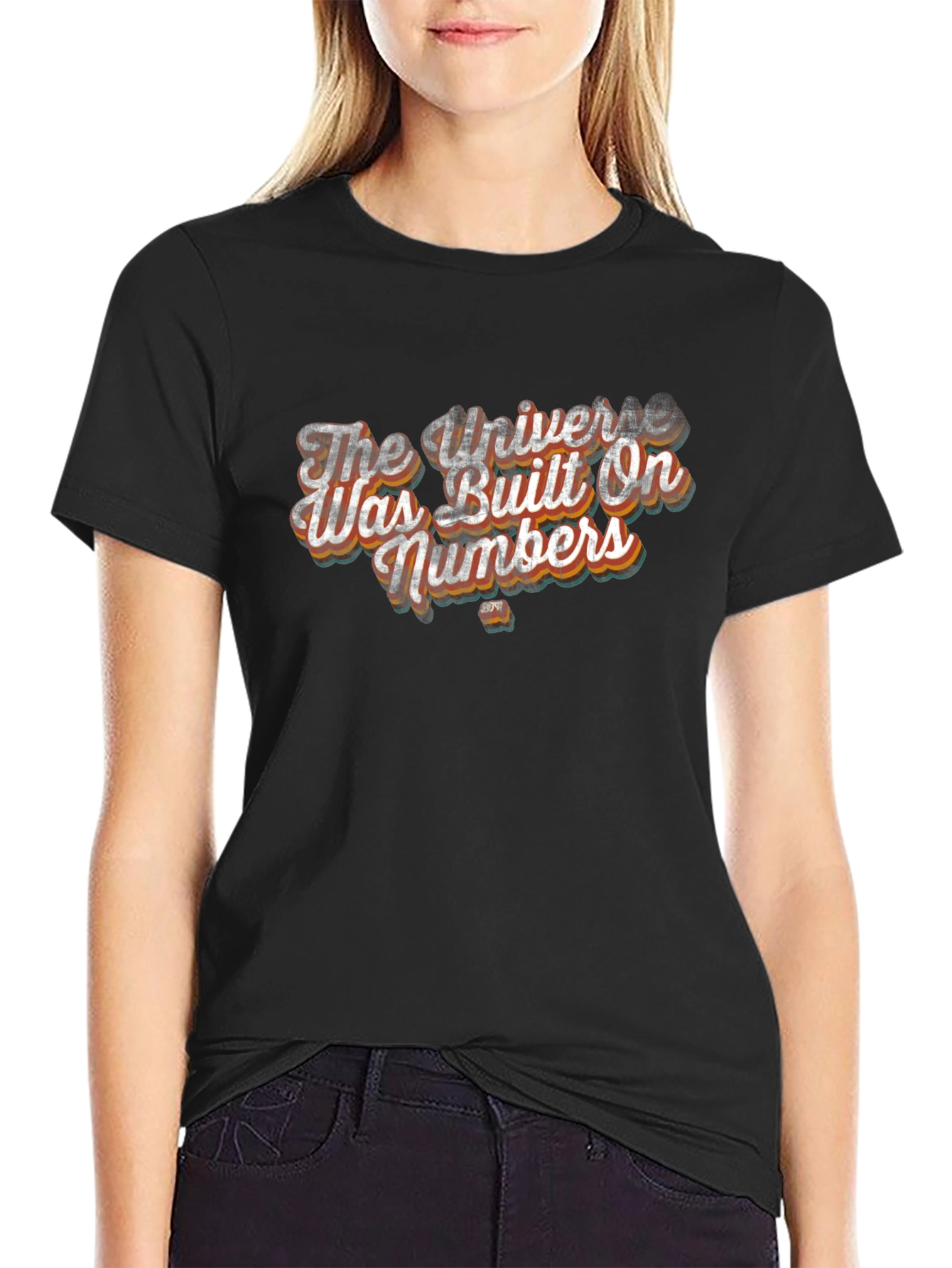 Universe Built On Numbers Graphic Tee