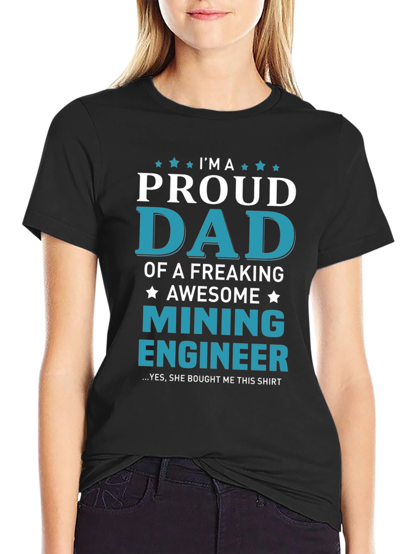 Proud Dad of Mining Engineer Graphic T-Shirt