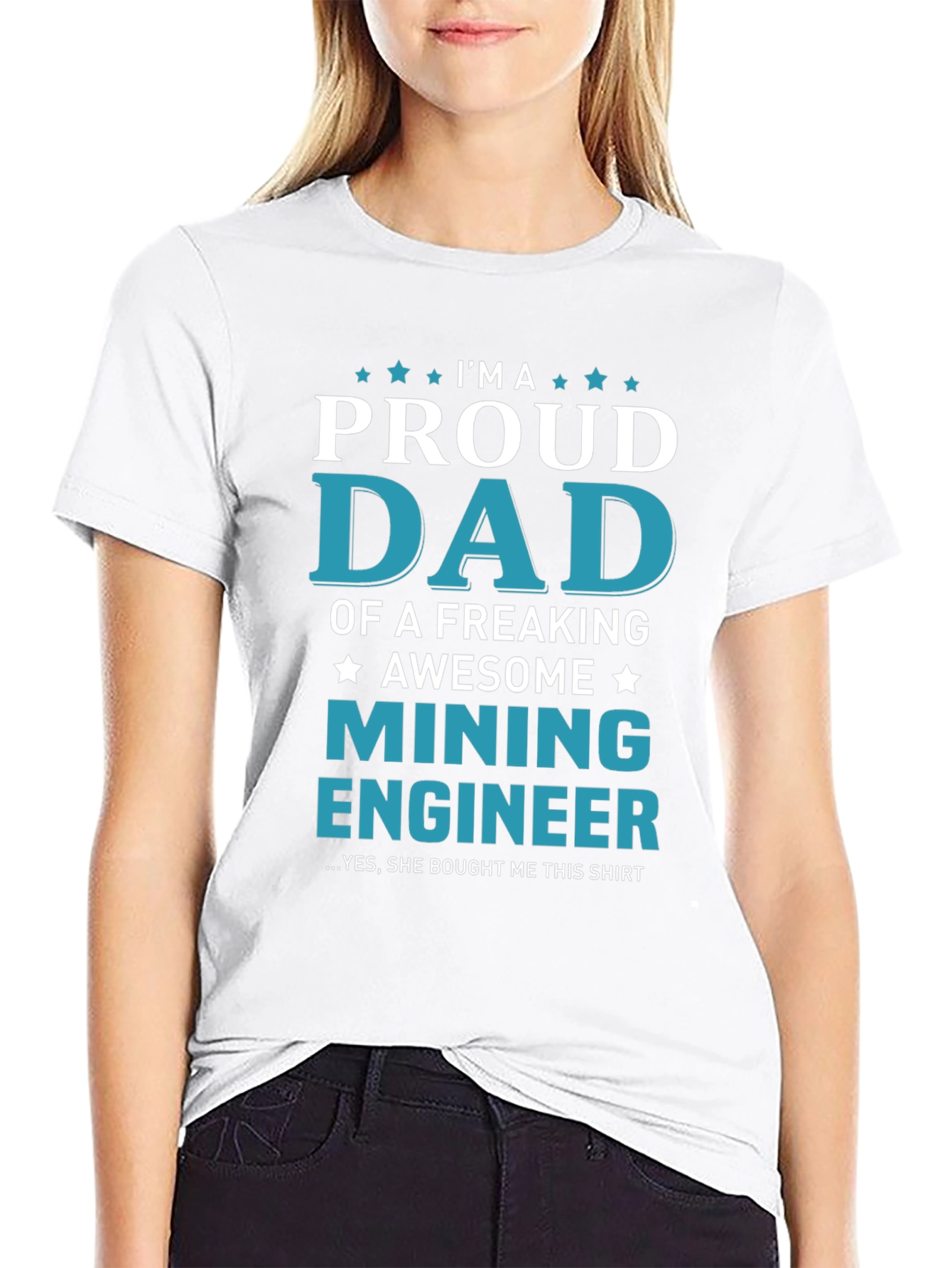 Proud Dad of Mining Engineer Graphic T-Shirt
