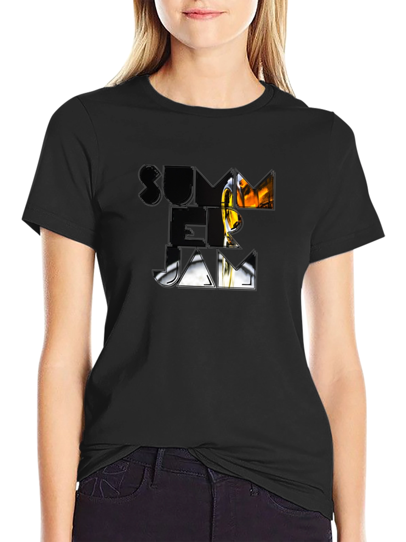 Summer Jam Graphic Black T-Shirt