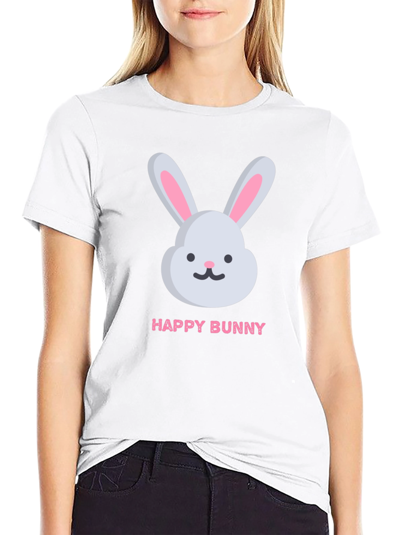Happy Bunny Graphic T-Shirt - Cute Easter Tee
