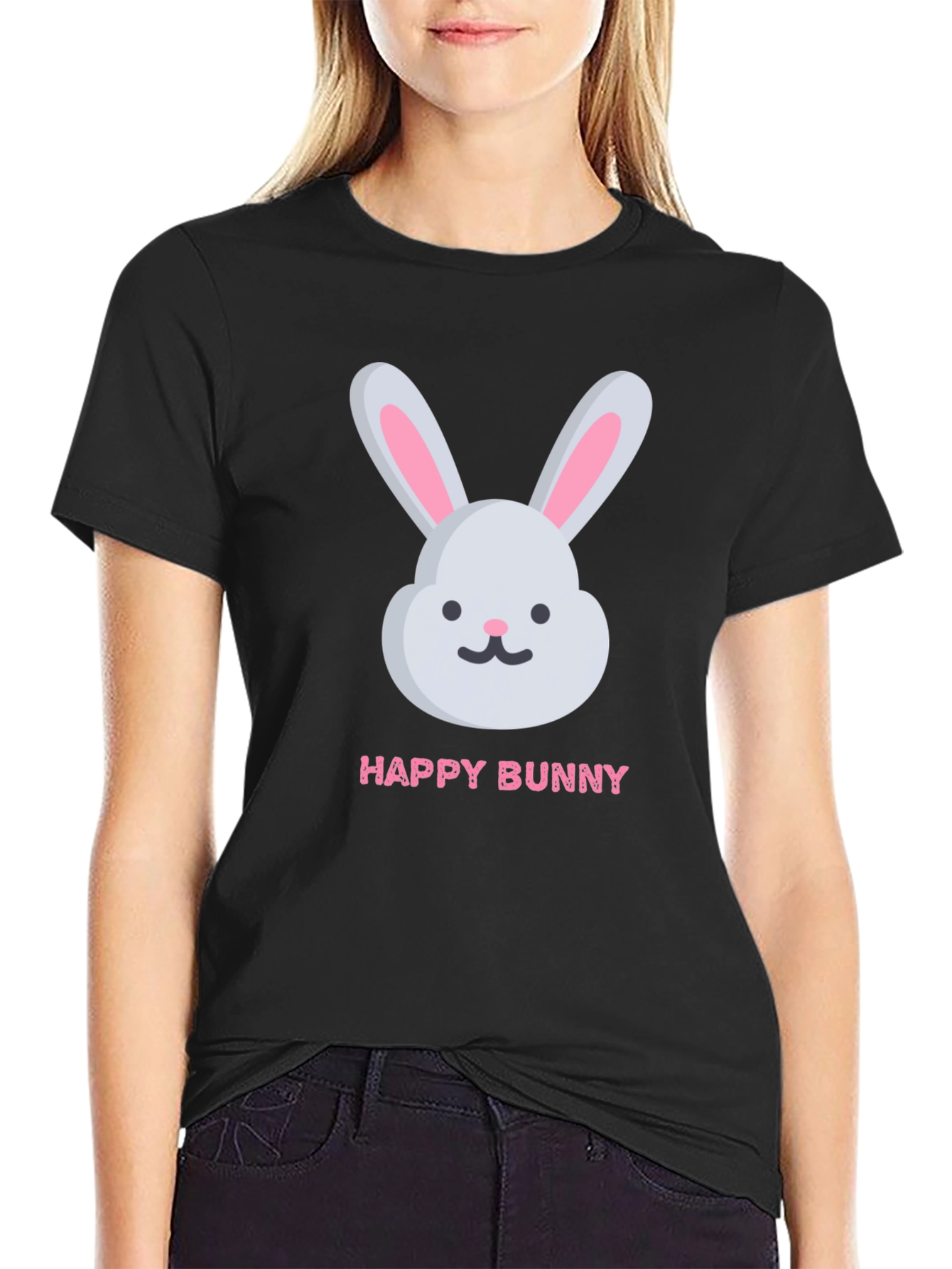 Happy Bunny Graphic T-Shirt - Cute Easter Tee