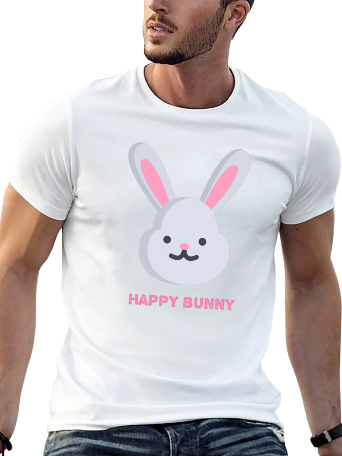 Happy Bunny Graphic T-Shirt - Cute Easter Tee