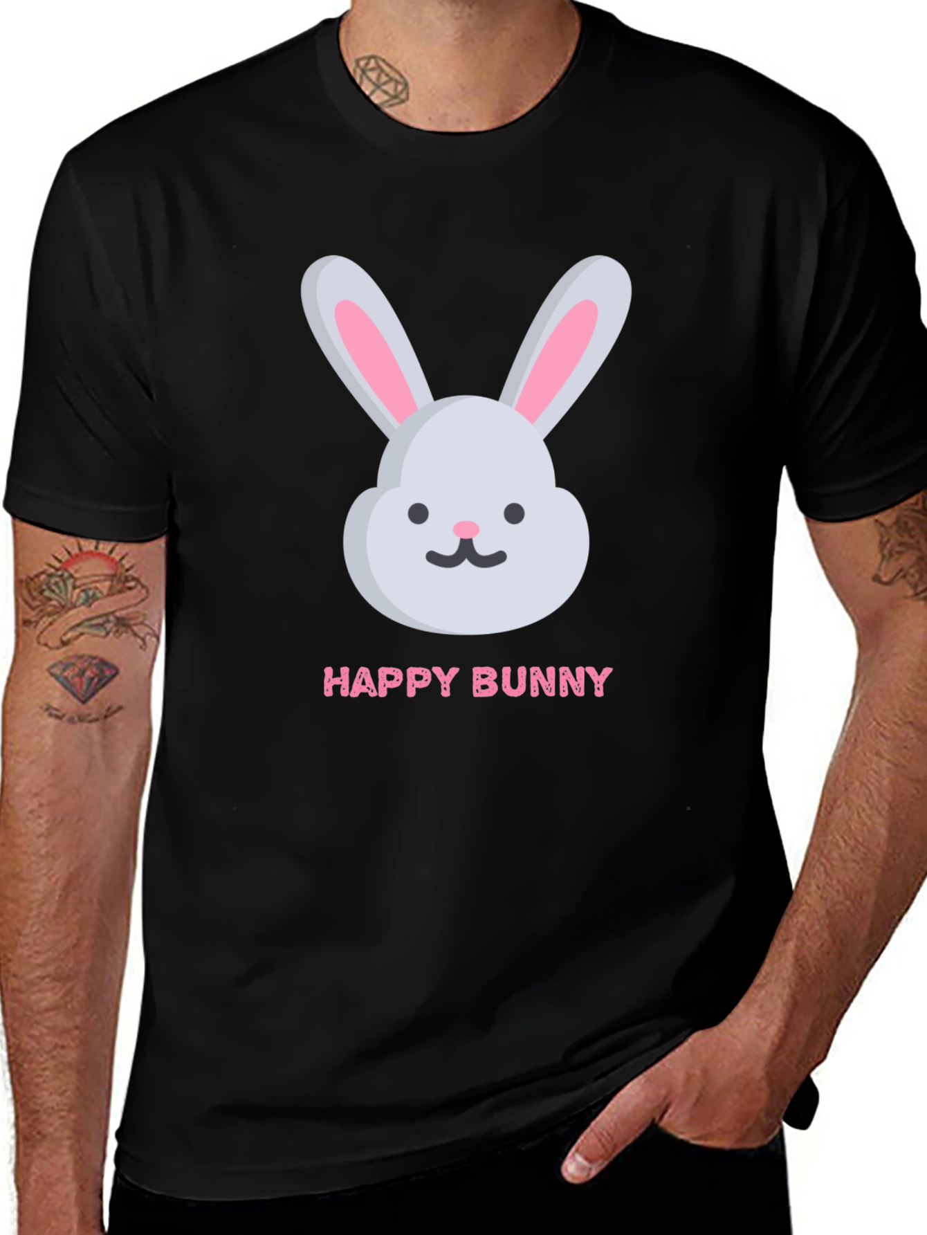 Happy Bunny Graphic T-Shirt - Cute Easter Tee